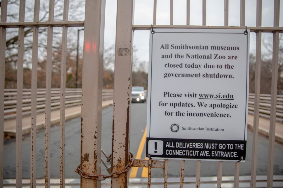 Smithsonian National Zoo is closed to the public on Jan. 02, 2019 in Washington, D.C. amid a government shutdown. (Credit: Tasos Katopodis/Getty Images)