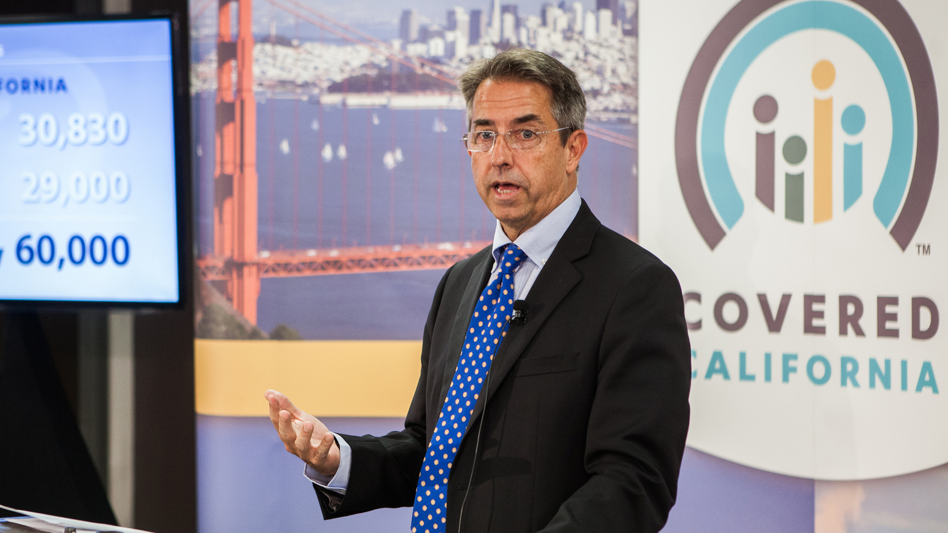 Covered California Executive Director Peter Lee speaks during a press conference regarding the number of new healthcare enrollees through CoveredCA.com, the health insurance exchange for the state of California, on November 13, 2013 in Sacramento. (Credit: Max Whittaker/Getty Images)