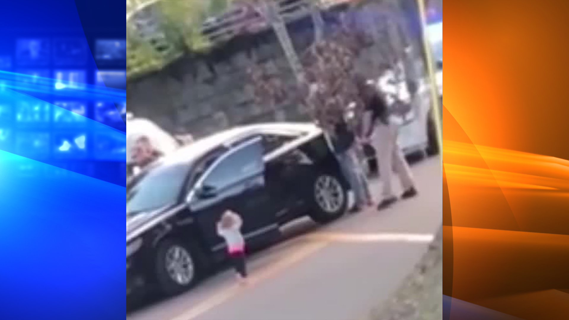 The Tallahassee Police Department shared this photo of a barefoot toddler holding up her hands as her father was pulled over for a traffic stop on Jan. 17, 2019.