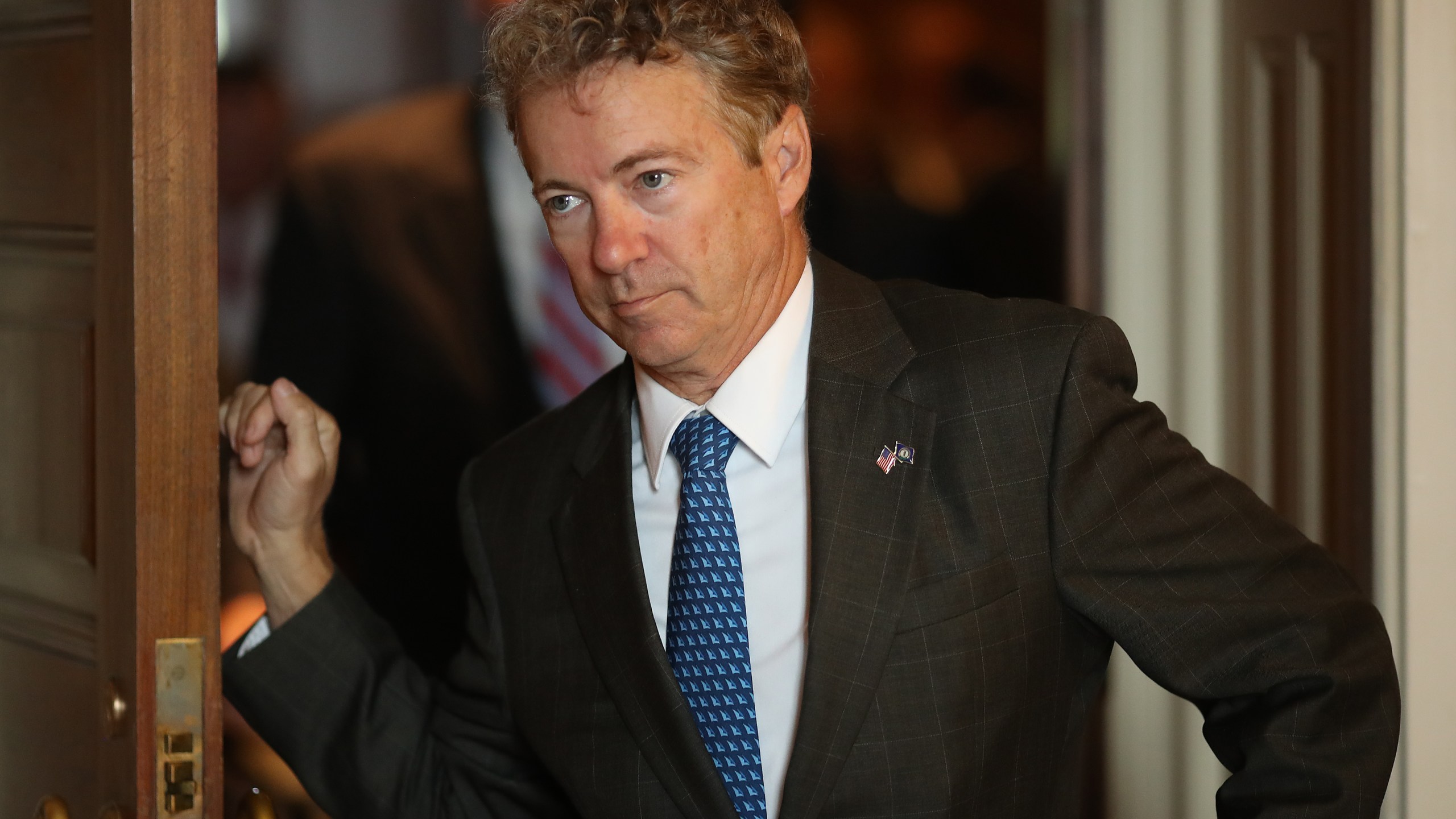 Sen. Rand Paul (R-KY) departs the weekly Republican policy luncheon on Sept. 25, 2018 in Washington, D.C. (Credit: Win McNamee/Getty Images)