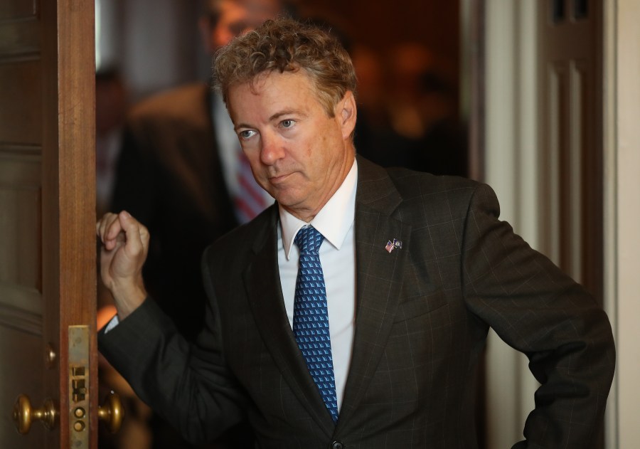 Sen. Rand Paul (R-KY) departs the weekly Republican policy luncheon on Sept. 25, 2018 in Washington, D.C. (Credit: Win McNamee/Getty Images)