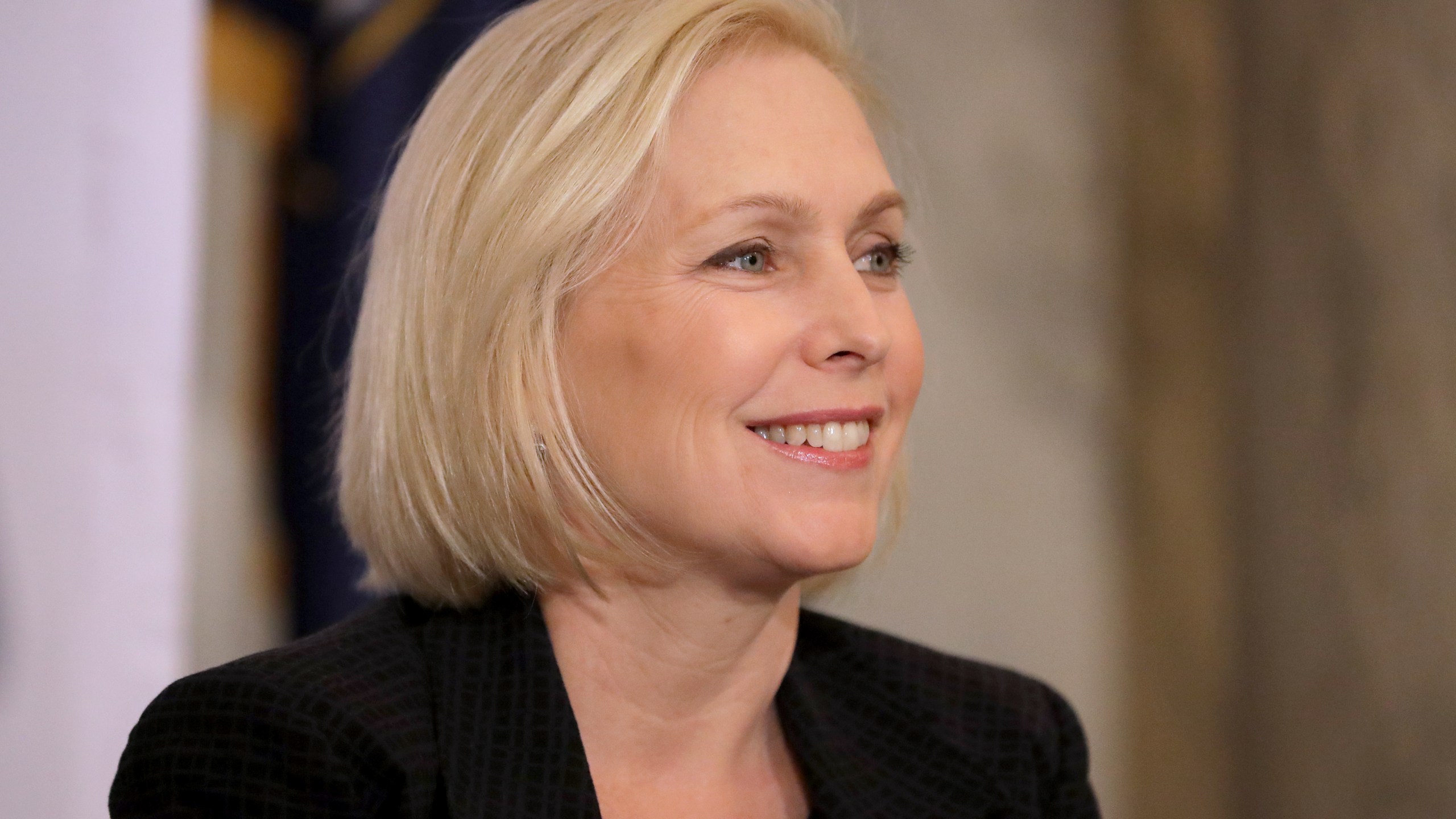 Sen. Kirsten Gillibrand attends a post-midterm election meeting of Rev. Al Sharpton's National Action Network on Capitol Hill in DC on Nov. 14, 2018. (Credit: Chip Somodevilla / Getty Images)