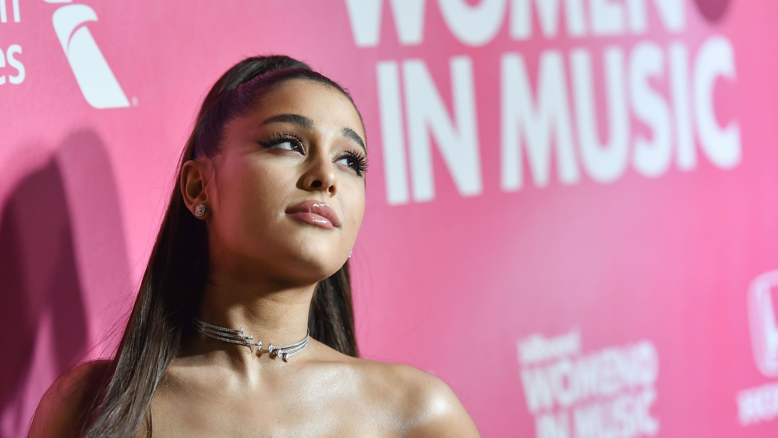 US singer/songwriter Ariana Grande attends Billboard's 13th Annual Women In Music event at Pier 36 in New York City on on December 6, 2018. (Credit: ANGELA WEISS/AFP/Getty Images)