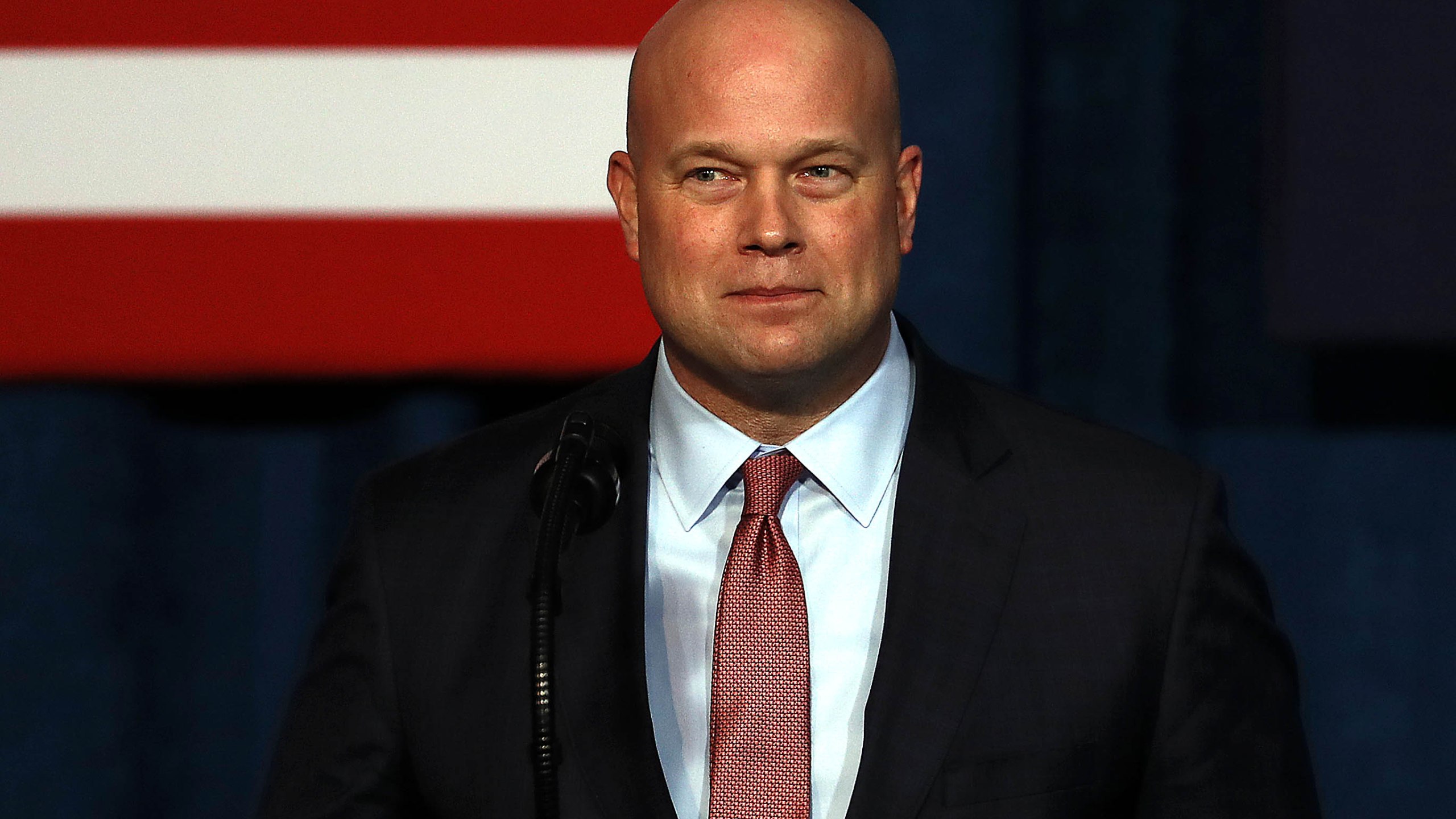 Acting Attorney General Matthew Whitaker addresses the Project Safe Neighborhoods National Conference in Kansas City, Missouri on Dec. 7, 2018. (Credit: Jamie Squire/Getty Images)