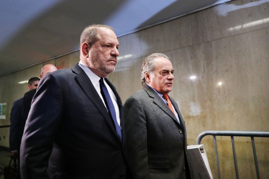 Harvey Weinstein (L) arrives with his lawyer Benjamin Brafman for a court hearing at New York Criminal Court,on December 20, 2018 in New York City. (Credit: Spencer Platt/Getty Images)