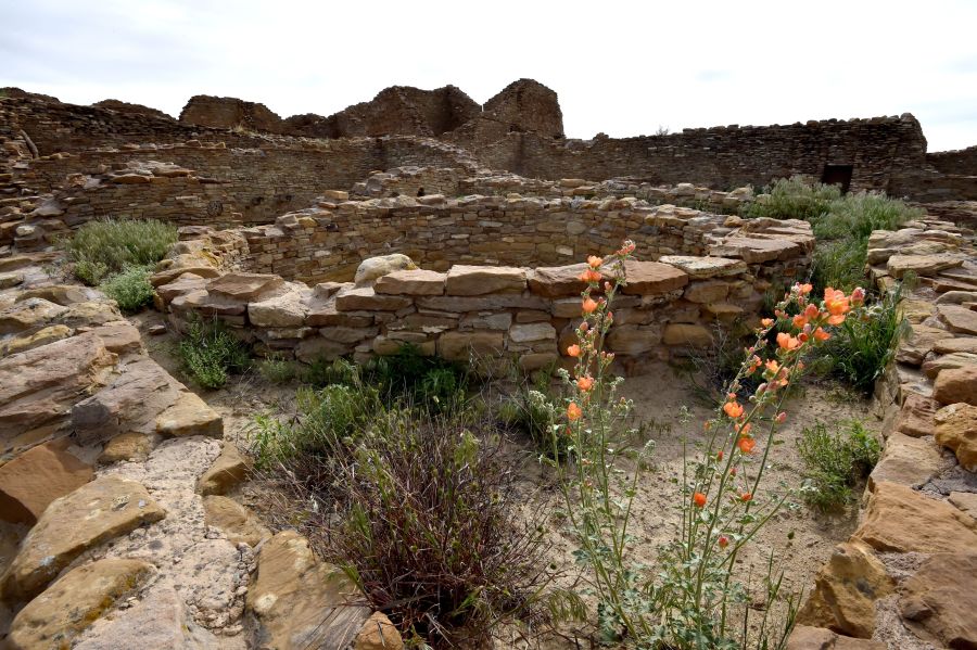 The ruins of Pueblo del Arroyo house built by Ancient Puebloan People is seen at Chaco Culture National Historical Park on May 20, 2015. (Credit: Mladen Antonov/AFP/Getty Images)