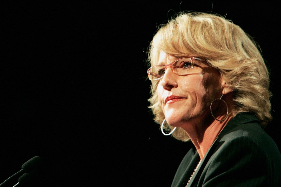 Environmental activist Erin Brockovich attends the Climate Change Coalition dinner in support of candidate Patrice Newell ahead of the State Election, at the Sydney Convention & Exhibition Centre on March 7, 2007, in Sydney, Australia. (Credit: Lisa Maree Williams/Getty Images)