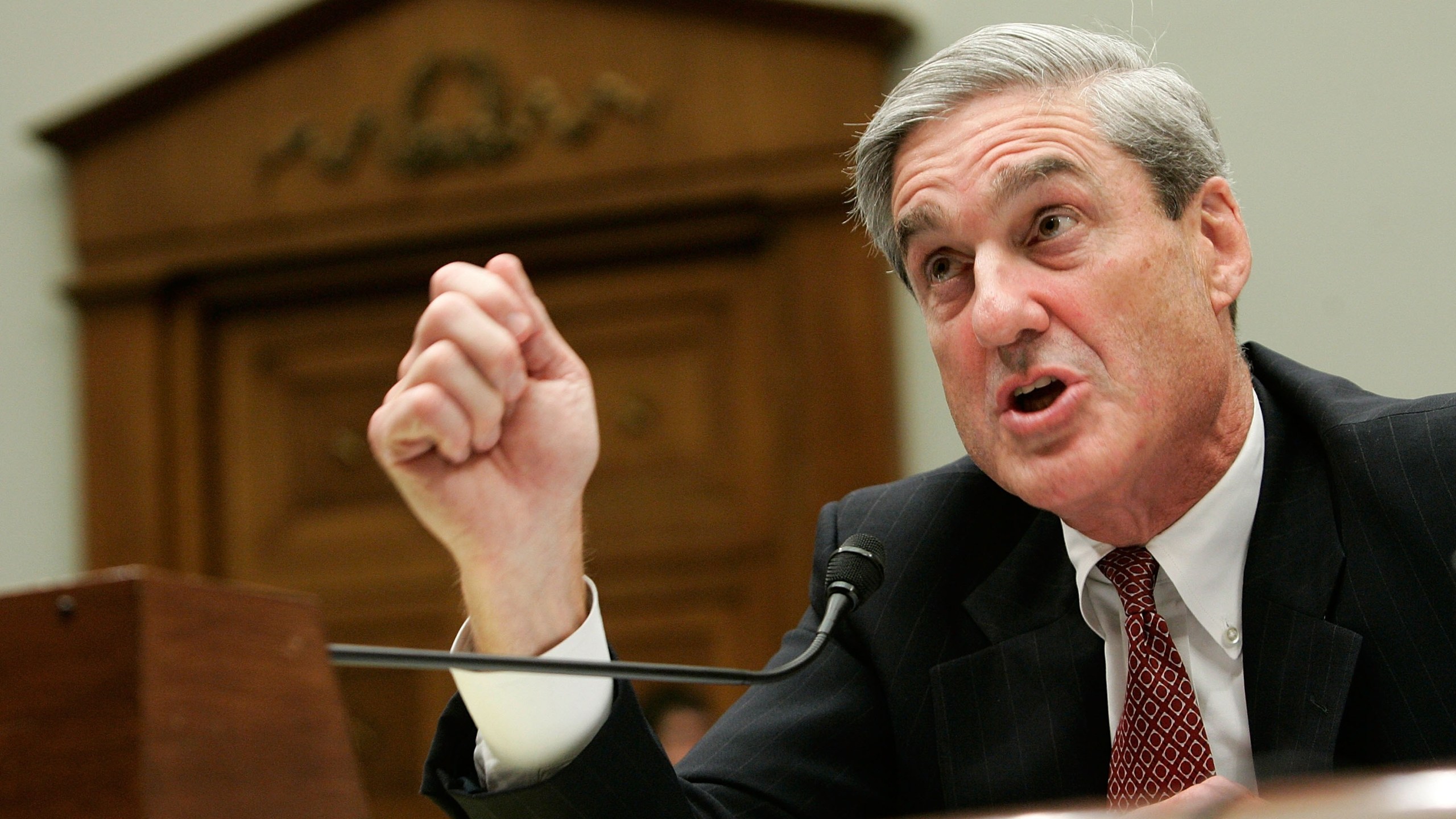 FBI Director Robert Mueller testifies during a hearing before the House Judiciary Committee July 26, 2007, on Capitol Hill in Washington, D.C. (Credit: Alex Wong/Getty Images)