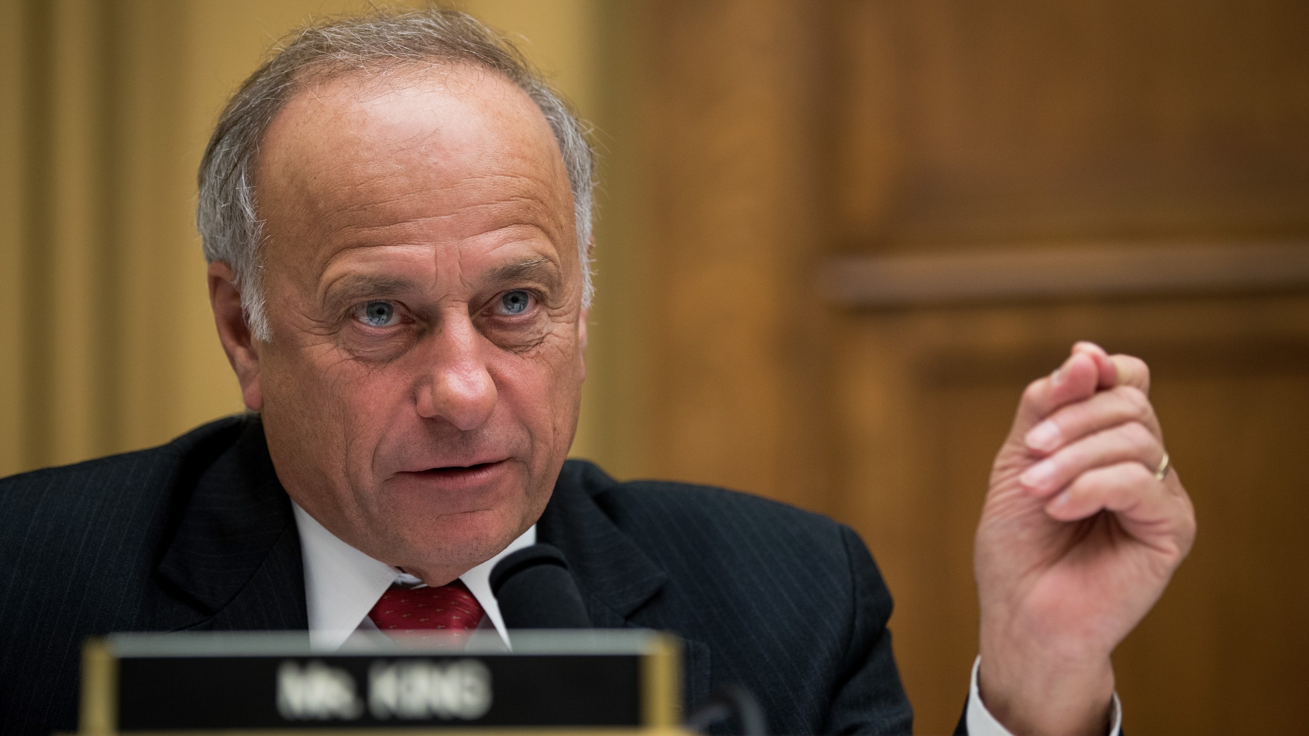 Rep. Steve King (R-IA) questions witnesses during a House Judiciary Committee hearing concerning the oversight of the U.S. refugee admissions program, on Capitol Hill, October 26, 2017 in Washington, DC. (Credit: Drew Angerer/Getty Images)