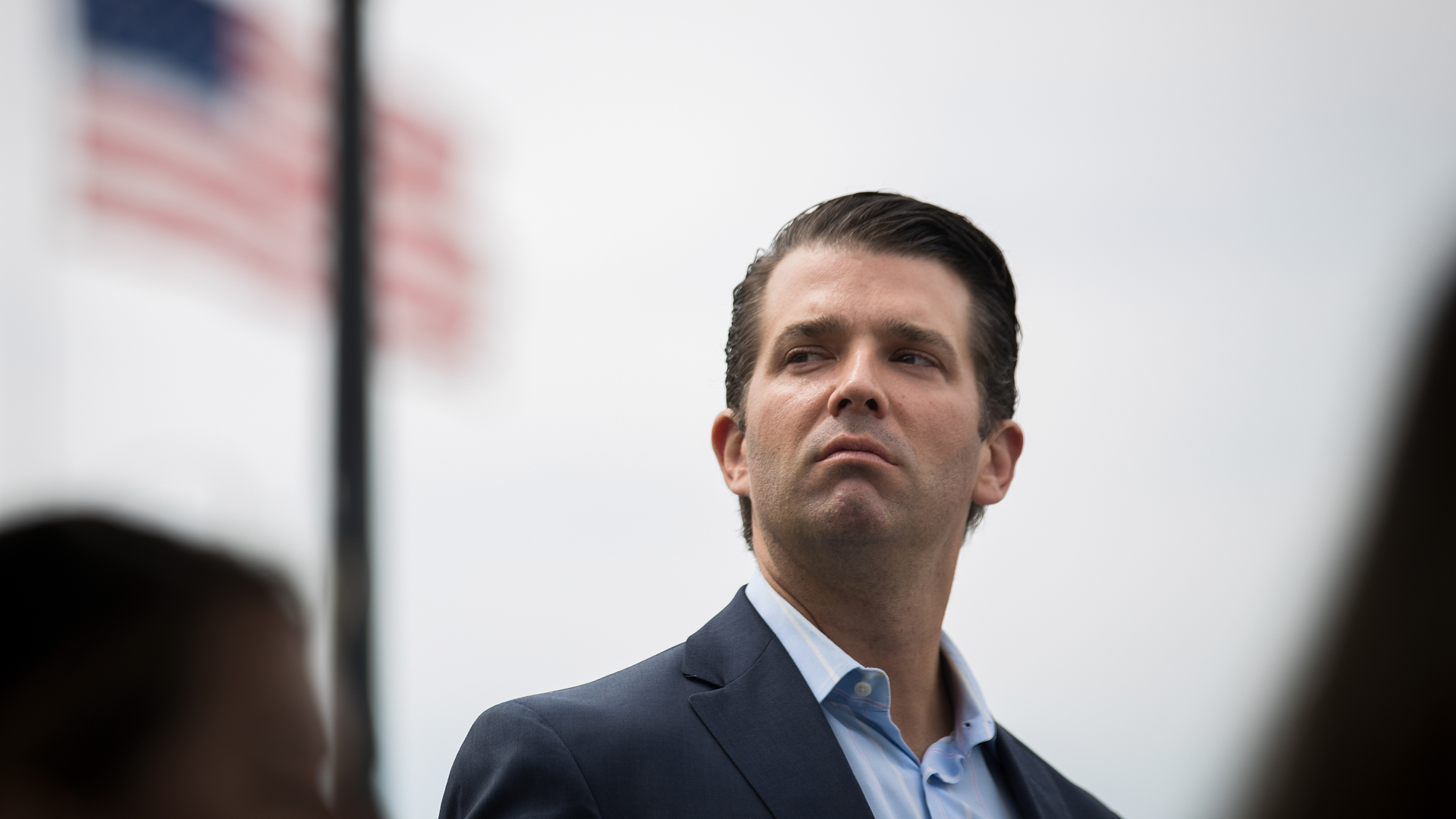 Donald Trump Jr. arrives for a ribbon cutting event for a new clubhouse at Trump Golf Links on June 11, 2018, in New York City. (Drew Angerer/Getty Images)