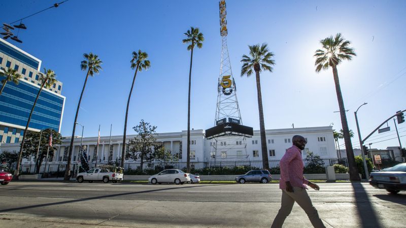 Sunset Bronson Studios, home of KTLA, shown in an undated photo. (Credit: Allen J. Schaben / Los Angeles Times)