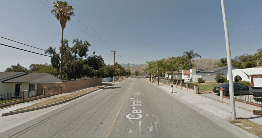 The 6900 block of Central Avenue in Highland is seen in a Google Maps photo.