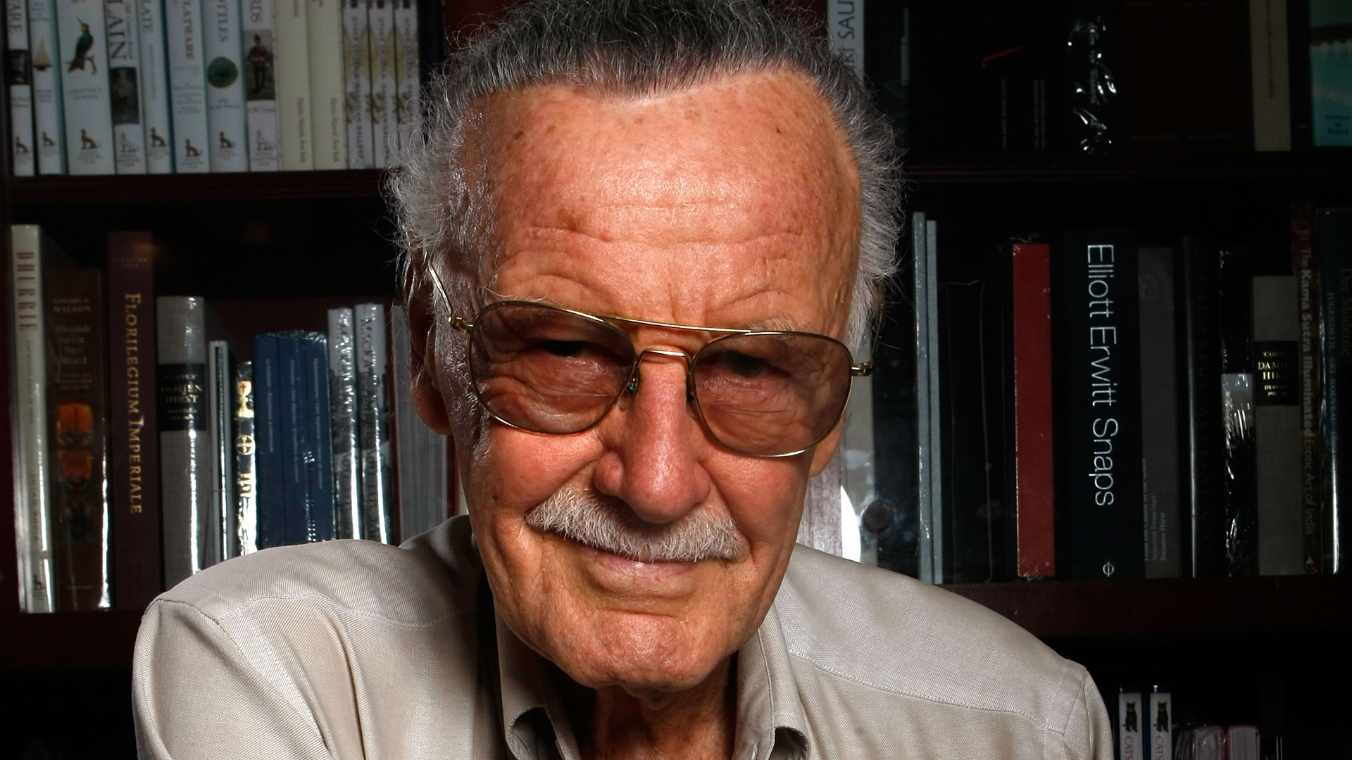 Stan Lee poses for a portrait in Los Angeles in this file photo from 2008. (Credit: Michael Buckner/Getty Images)