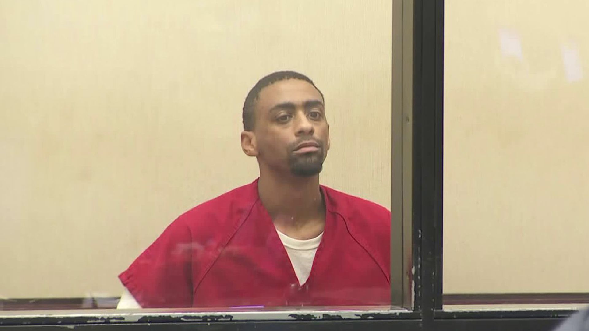 Brandon McGlover appears in a Murrieta courtroom on July 27, 2018. (Credit: KTLA)