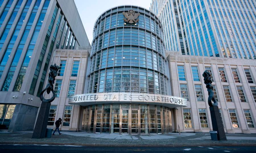 The Federal Courthouse in Brooklyn where the trial of Joaquin "El Chapo" Guzman is taking place is viewed on Feb. 4, 2019. (Credit: Don Emmert / AFP / Getty Images)