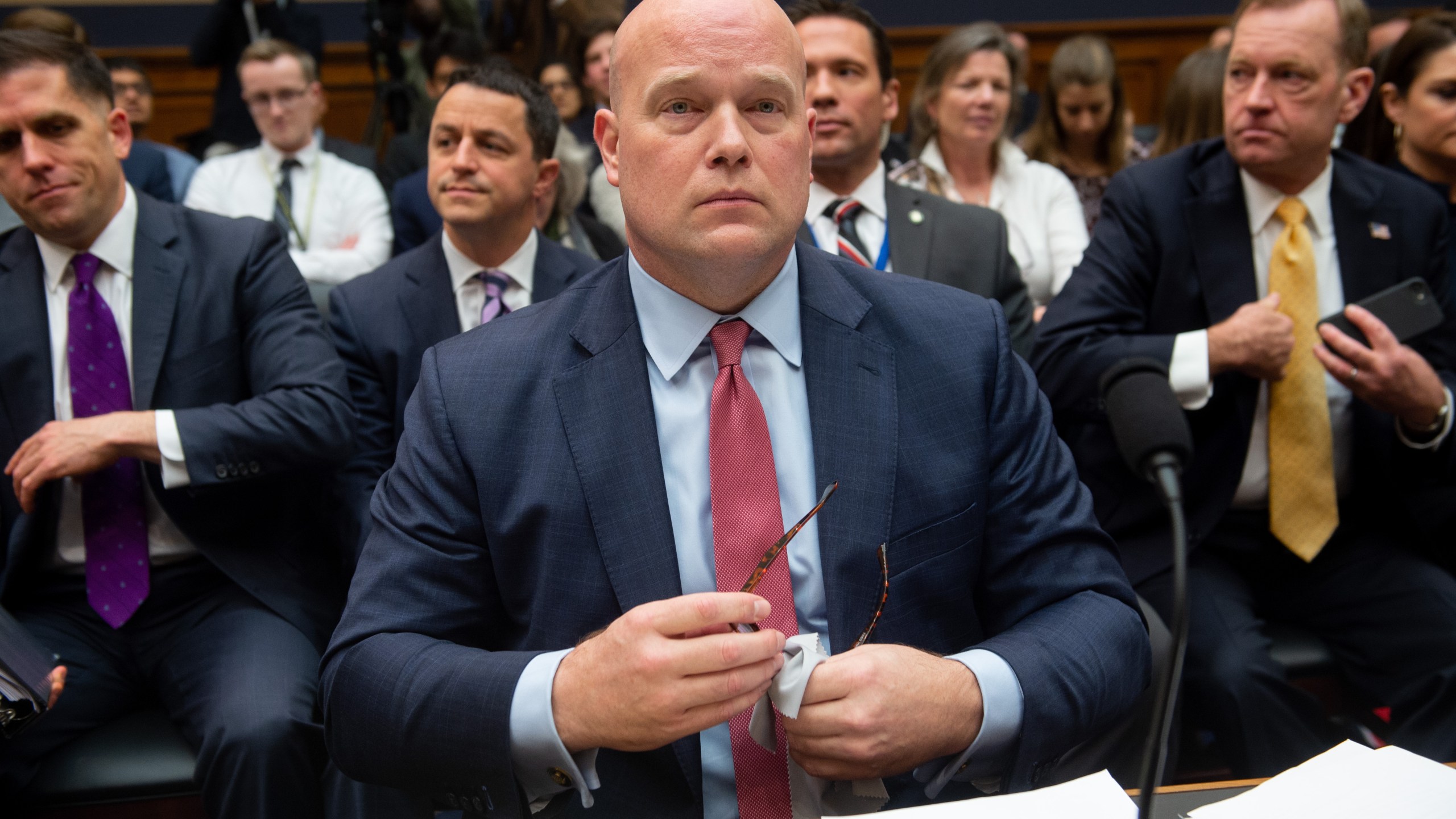 Acting Attorney General Matt Whitaker testifies before the House Judiciary Committee on oversight of the Justice Department on Feb. 8, 2019. (Credit: Saul Loeb / AFP / Getty Images)