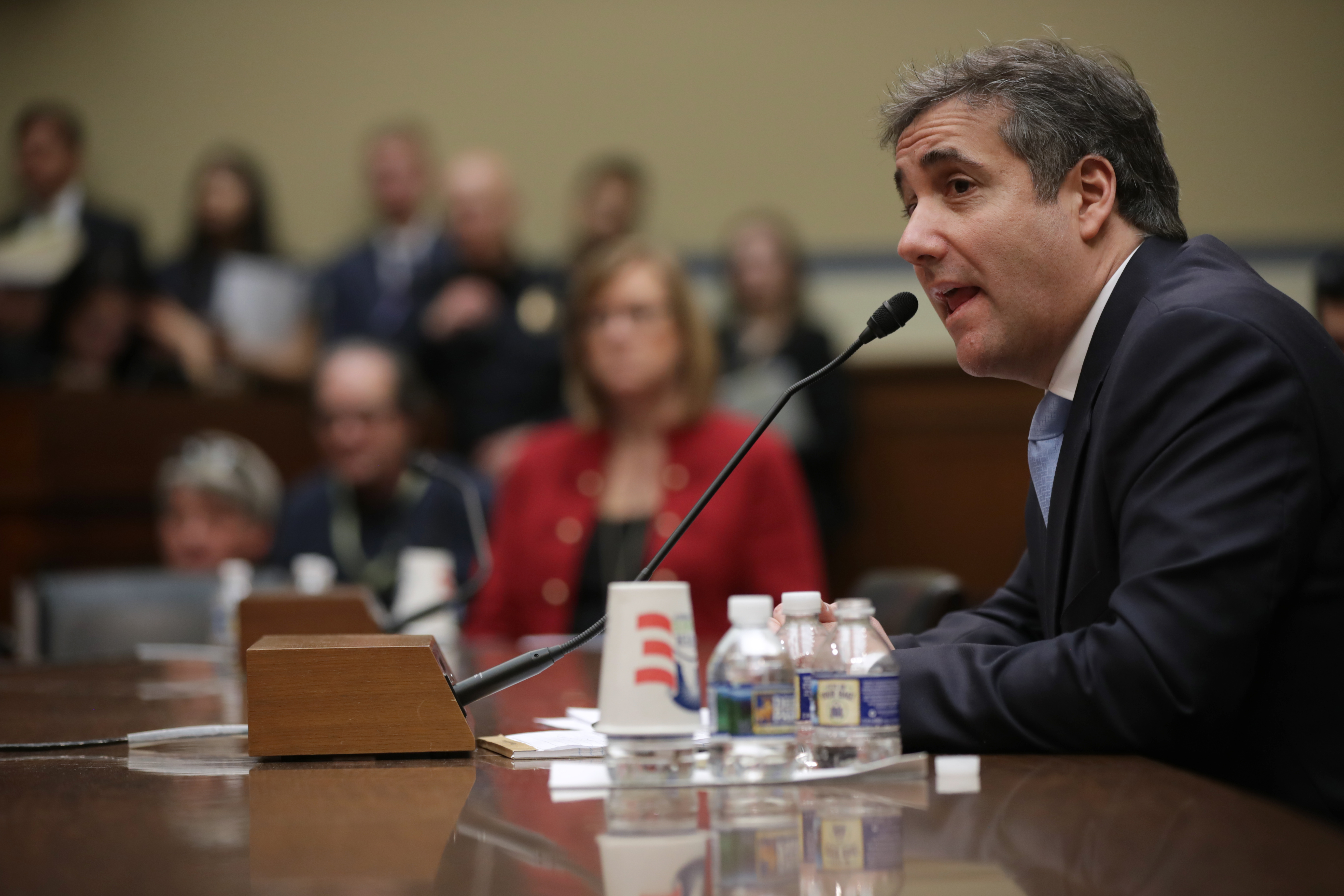 Michael Cohen, former attorney and fixer for President Donald Trump testifies before the House Oversight Committee on Capitol Hill on Feb. 27, 2019. (Credit: Chip Somodevilla/Getty Images)