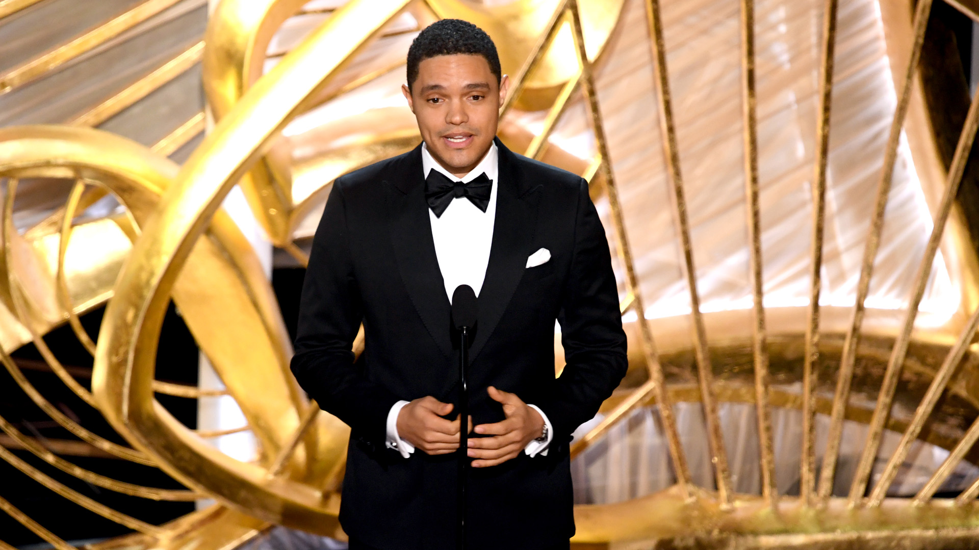 Trevor Noah speaks onstage during the 91st Annual Academy Awards at Dolby Theatre on February 24, 2019 in Hollywood, California. (Credit: Kevin Winter/Getty Images)