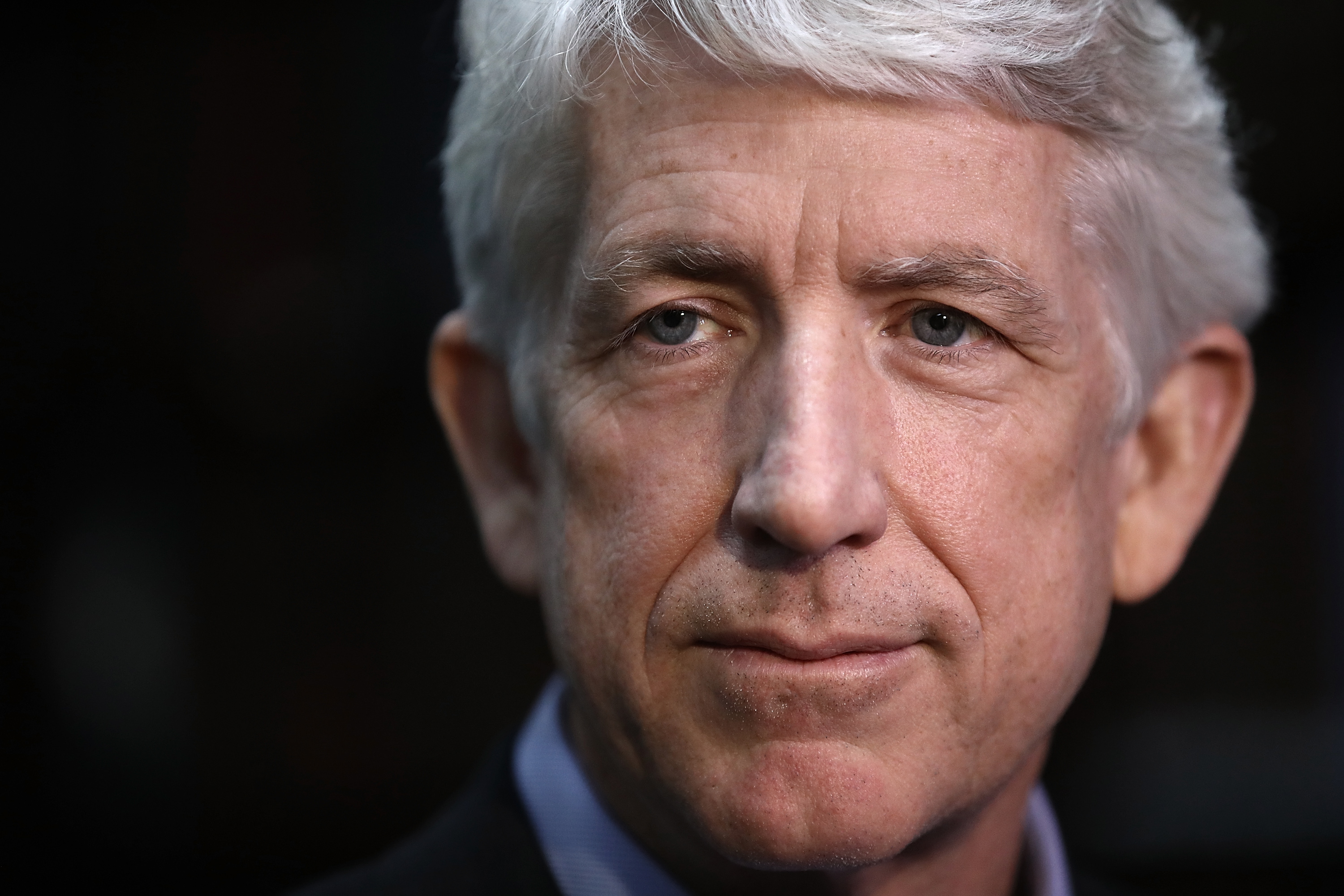 Virginia Attorney General Mark Herring answers questions after speaking during a town hall meeting at the Dar Al-Hijrah Islamic Center mosque in Falls Church, Virginia on March 17, 2017. (Credit: Win McNamee/Getty Images)