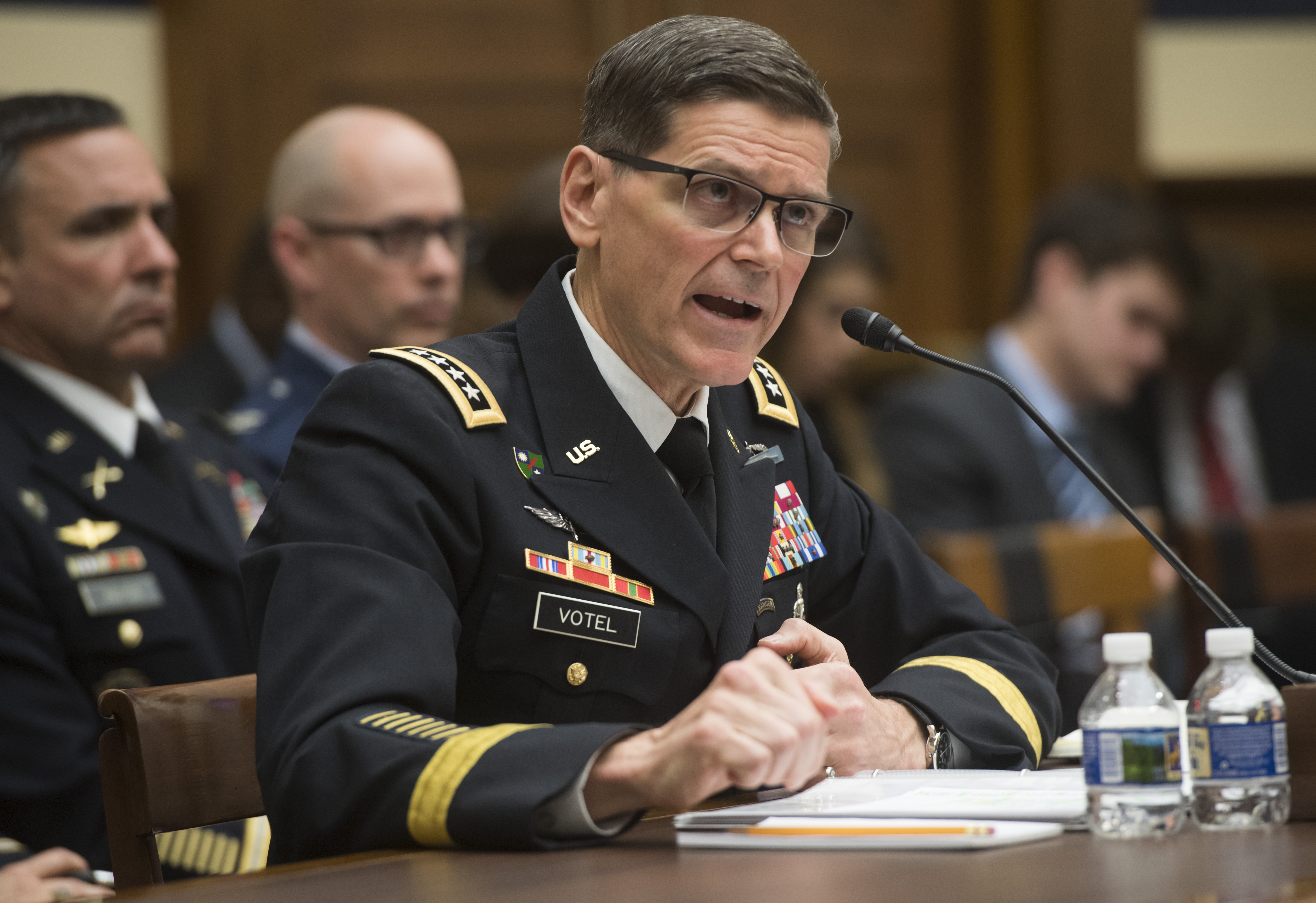 US Army General Joseph Votel, commander of the US Central Command, testifies during a House Armed Services Committee hearing on Capitol Hill in Washington, DC, February 27, 2018. / AFP PHOTO / SAUL LOEB (Credit: SAUL LOEB/AFP/Getty Images)