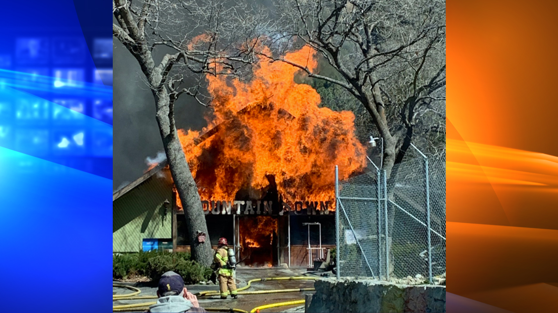 A fire engulfed the Mountain Town Museum in Oak Glen on Mach 14, 2019. (Credit: Cal Fire)