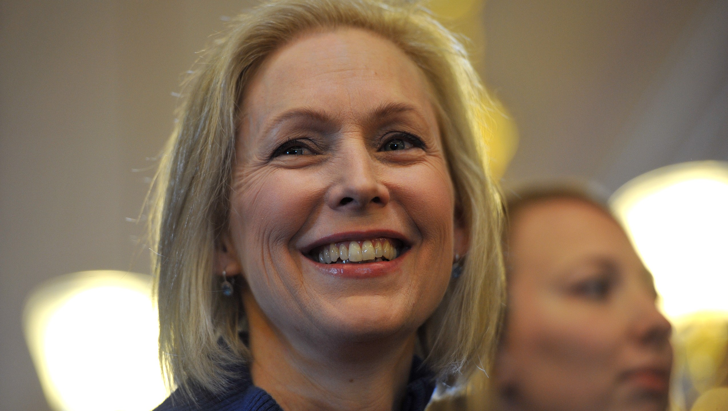 U.S. Sen. Kirsten Gillibrand (D-NY) speaks to a large crowd at the state capitol for the third annual Women's March on Jan. 19, 2019, in Des Moines, Iowa. (Credit: Steve Pope/Getty Images)