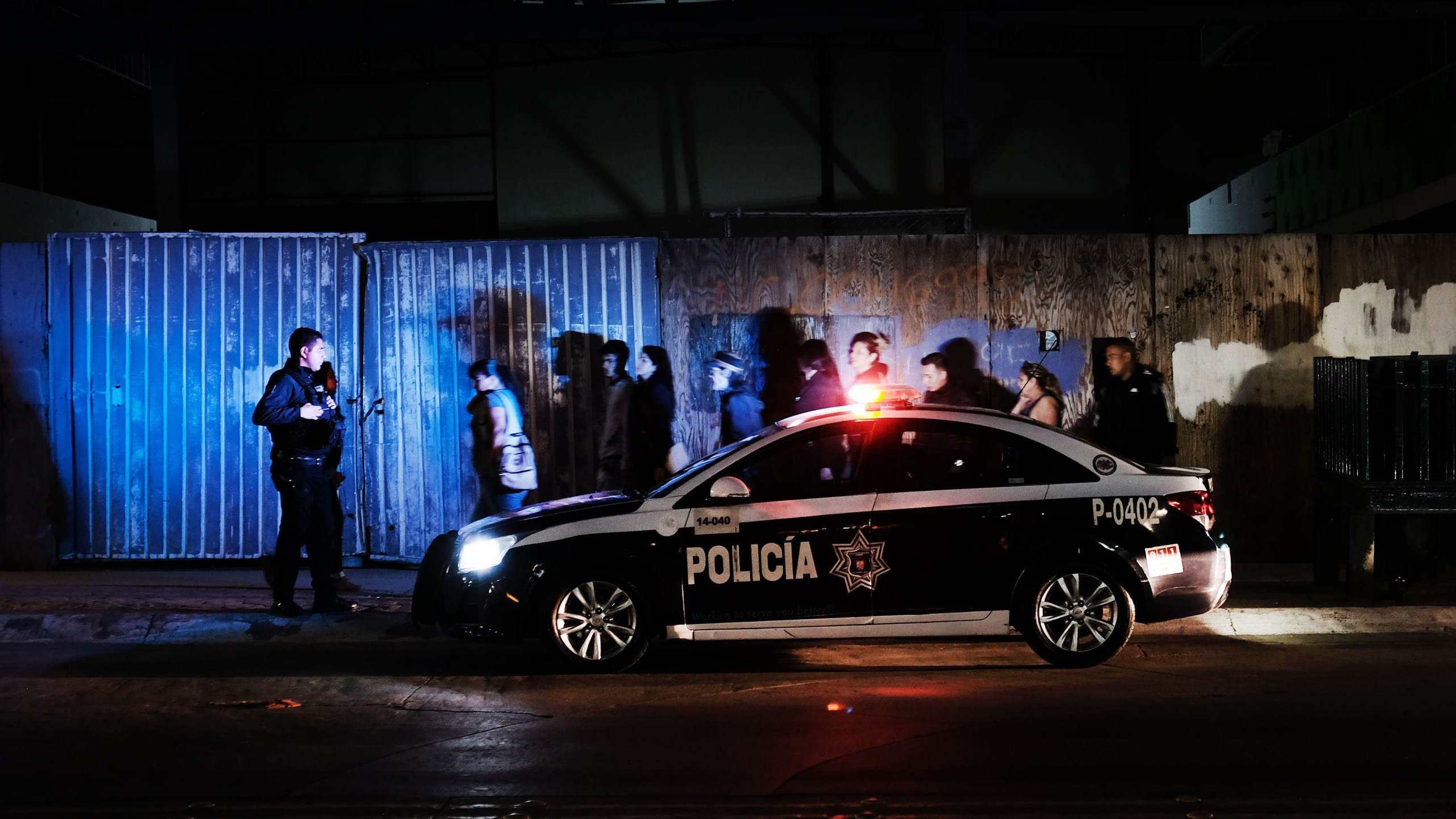 A police officer patrols in an area of the border city of Tijuana on Jan. 19, 2019 in Tijuana, Mexico. (Credit: Spencer Platt/Getty Images)