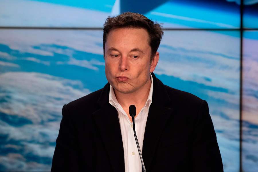 Elon Musk speaks during a press conference after the launch of SpaceX Crew Dragon Demo mission at the Kennedy Space Center in Florida on March 2, 2019. (Credit: JIM WATSON/AFP/Getty Images)