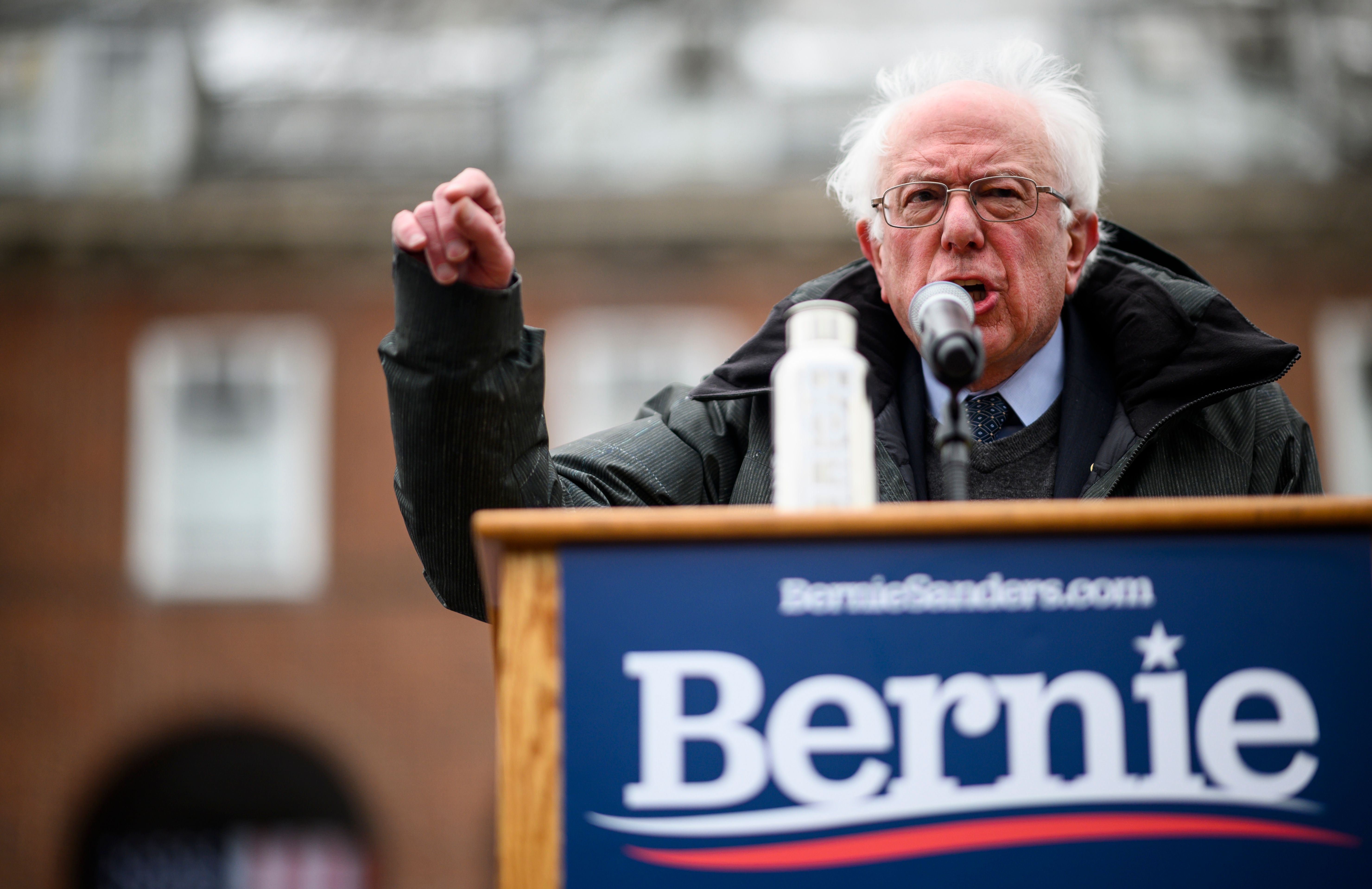 U.S. Senator Bernie Sanders speaks during a rally to kick off his 2020 U.S. presidential campaign, in the Brooklyn borough of New York City on March 2, 2019. (Credit: JOHANNES EISELE/AFP/Getty Images)