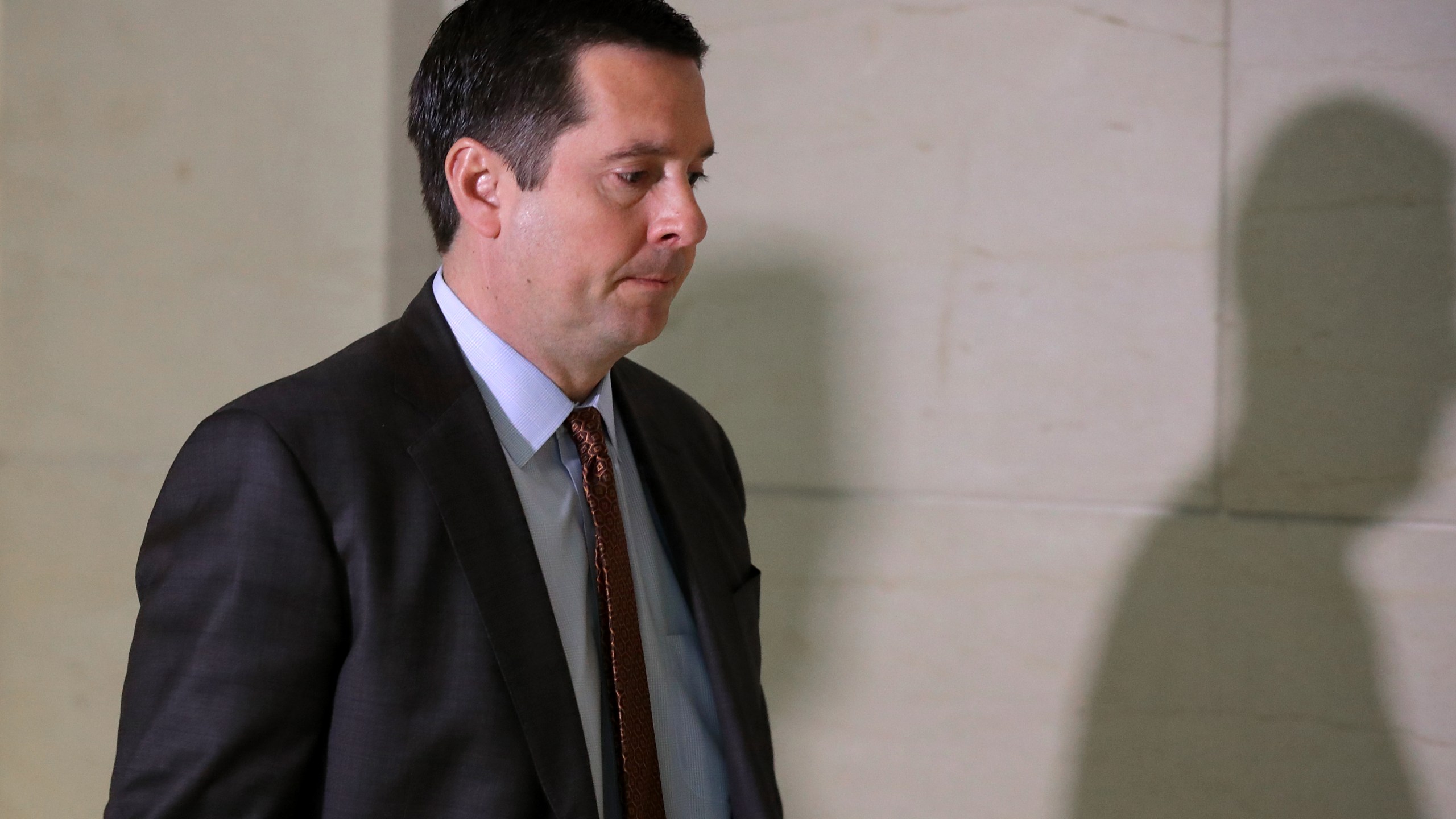 House Intelligence Committee ranking member Rep. Devin Nunes arrives for a closed-door hearing with Michael Cohen in the basement of the House Visitors Center at the U.S. Capitol on March 6, 2019. (Credit: Chip Somodevilla / Getty Images)