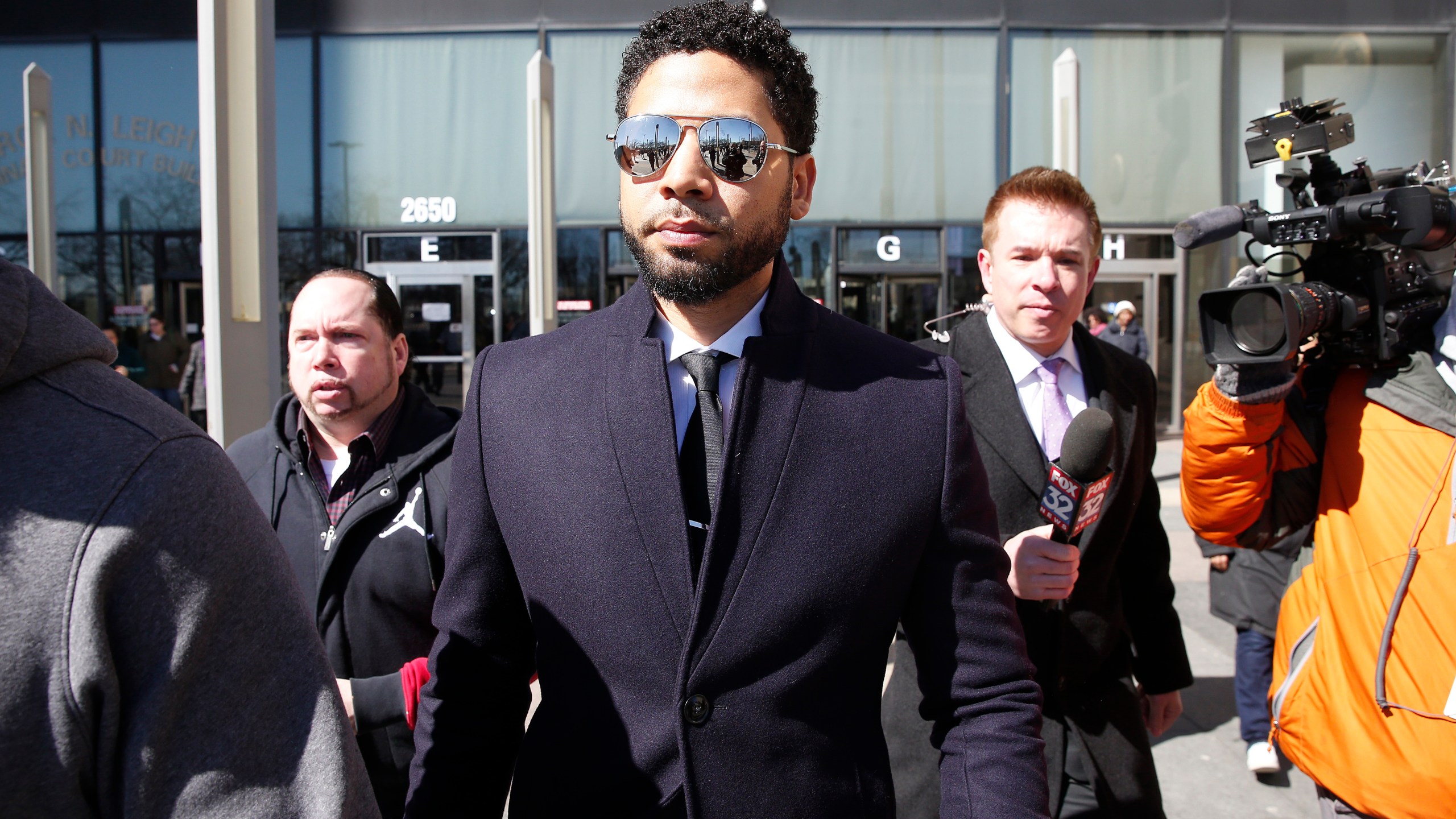 Actor Jussie Smollett leaves the Leighton Courthouse after his court appearance on March 26, 2019 in Chicago, Illinois. (Credit: Nuccio DiNuzzo/Getty Images)