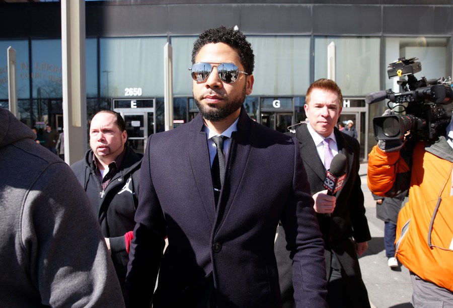 Actor Jussie Smollett leaves the Leighton Courthouse after his court appearance on March 26, 2019 in Chicago, Illinois. (Credit: Nuccio DiNuzzo/Getty Images)