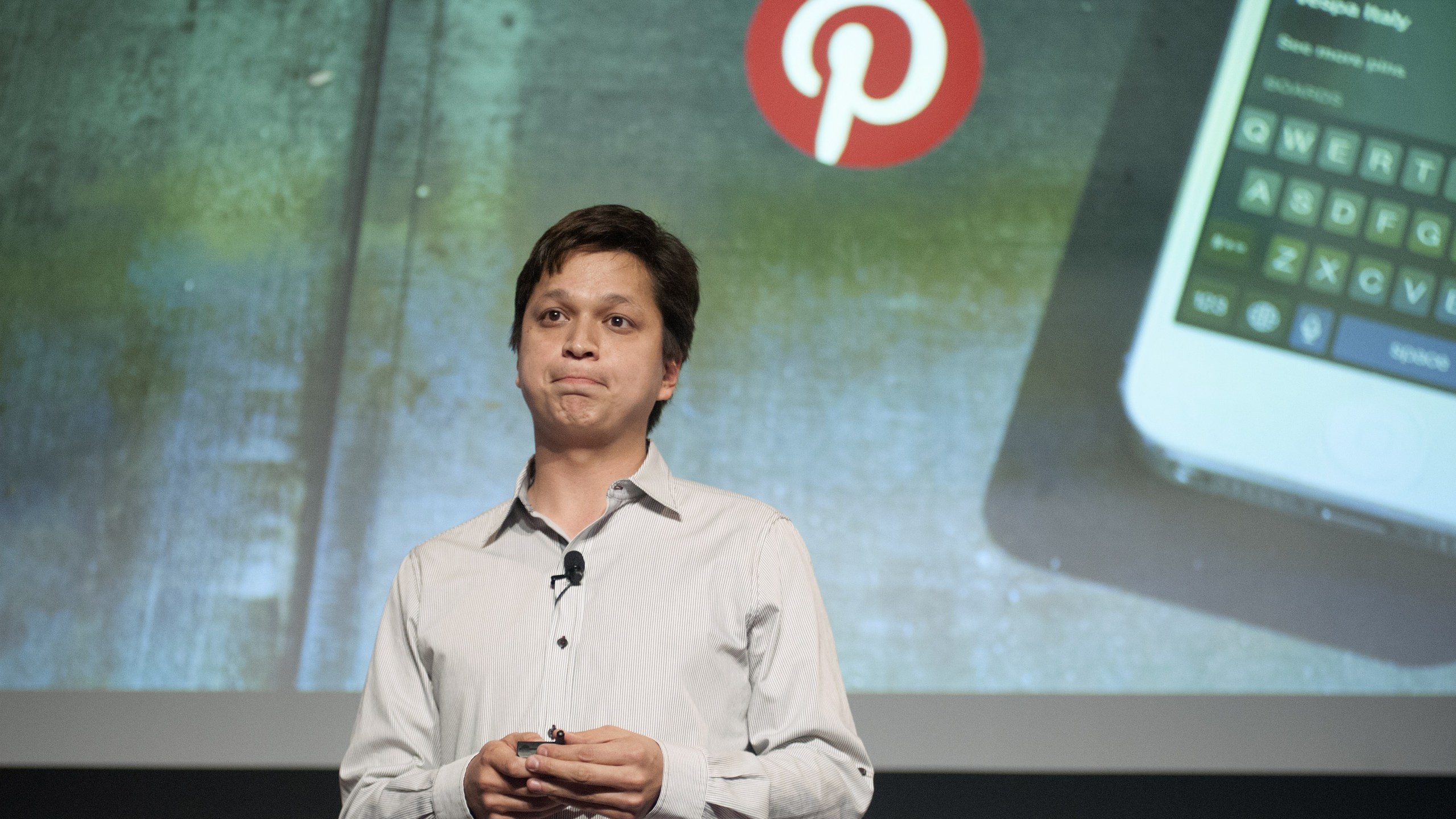 Pinterest CEO Ben Silbermann addresses media at the company's corporate headquarters in San Francisco on April 24, 2014. (Credit: Josh Edelson / AFP / Getty Images)