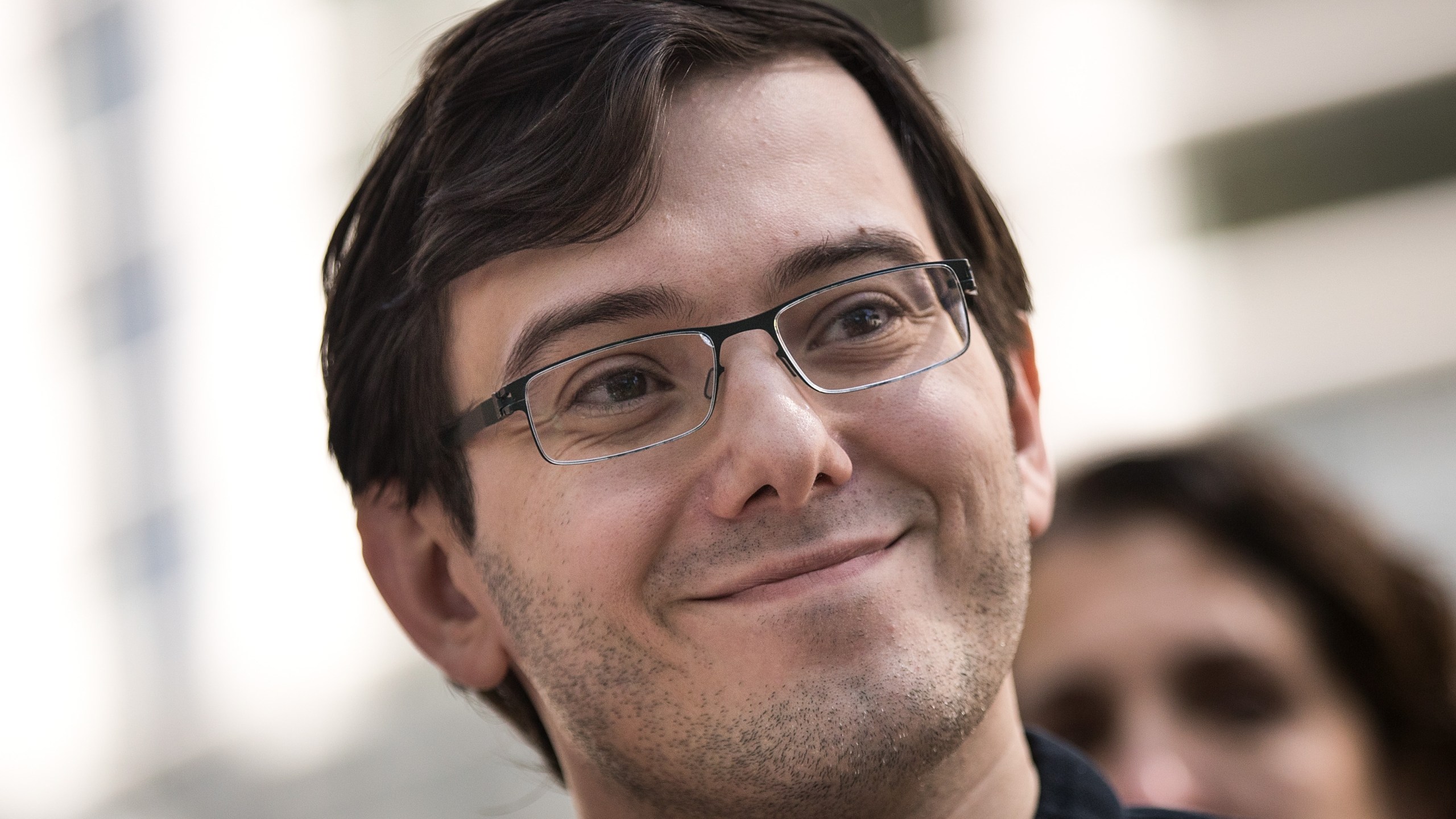 Former pharmaceutical executive Martin Shkreli speaks to the press after the jury issued a verdict in his case at the U.S. District Court for the Eastern District of New York in Brooklyn on Aug. 4, 2017. (Credit: Drew Angerer / Getty Images)