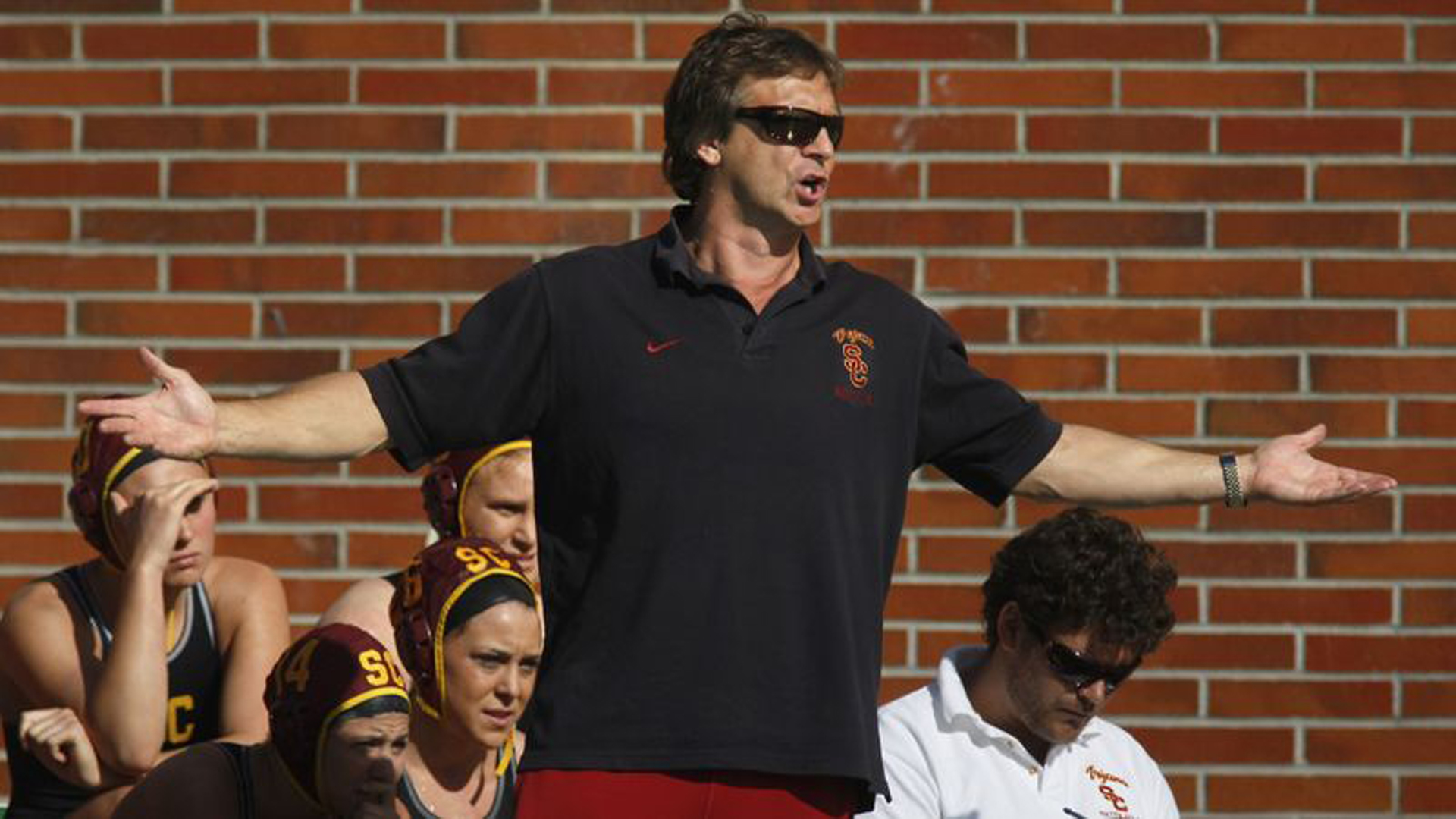 USC water polo coach Jovan Vavic, who has led the men's and women's teams to a combined 16 national championships, is seen in a file photo from 2012. (Credit: Brian van der Brug / Los Angeles Times)