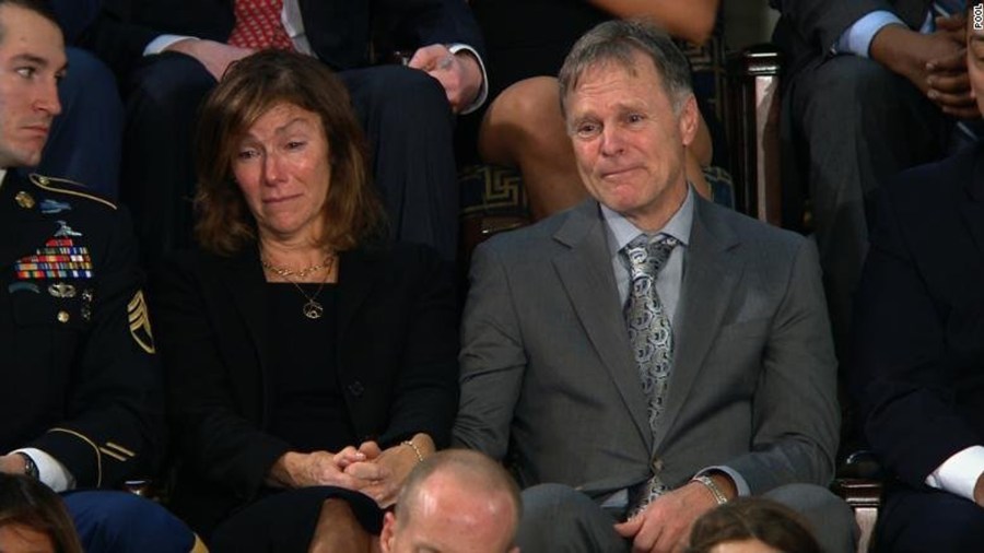 Fred and Cindy Warmbier rebuked President Donald Trump on Friday for siding with North Korean leader Kim Jong Un, who denied knowledge of their son's maltreatment during his imprisonment. (Credit: Pool)