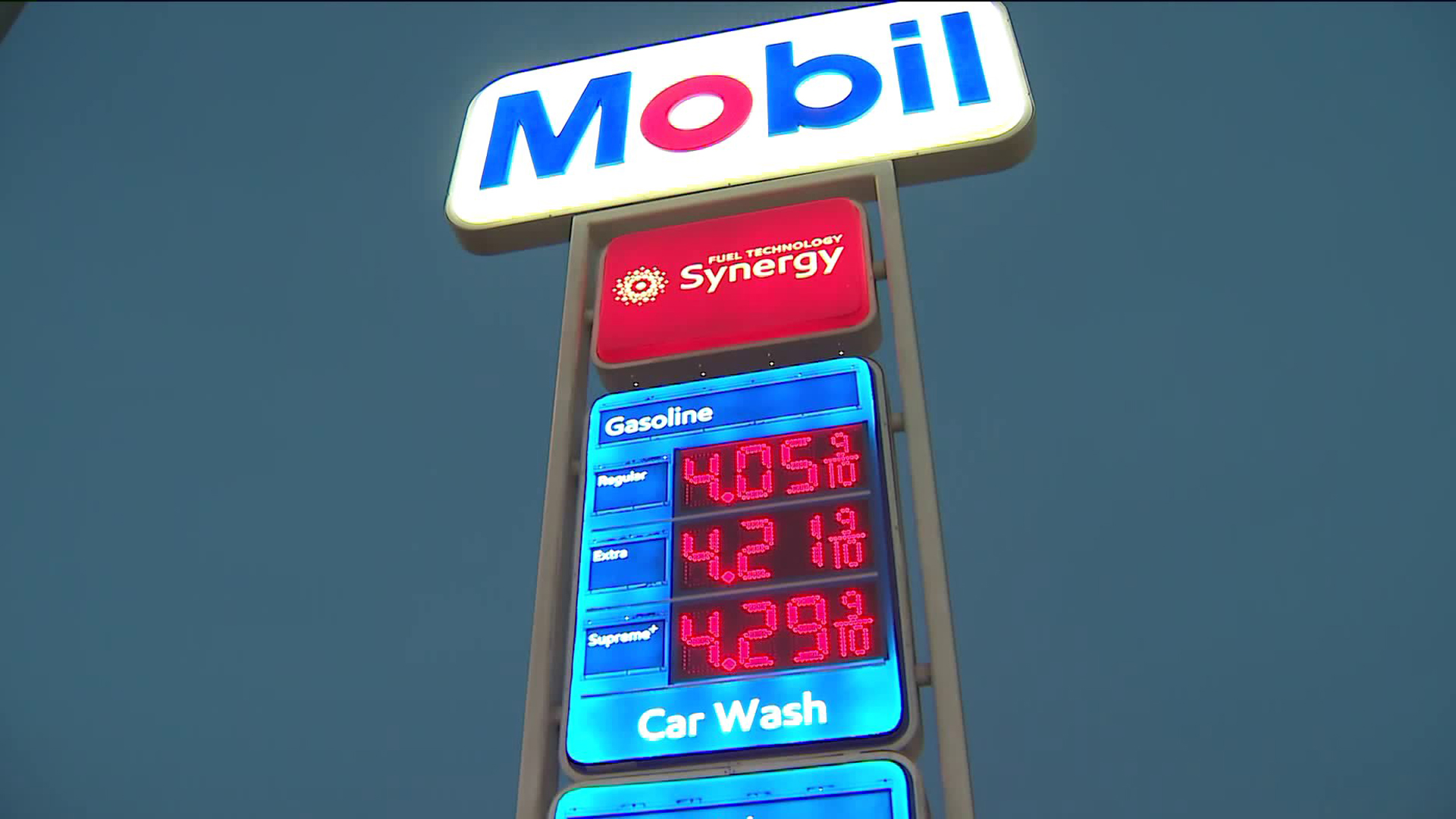 The average price of gas is climbing toward $4 a gallon in California, but at many stations in the state, prices have already reached that. (Credit: KTLA)