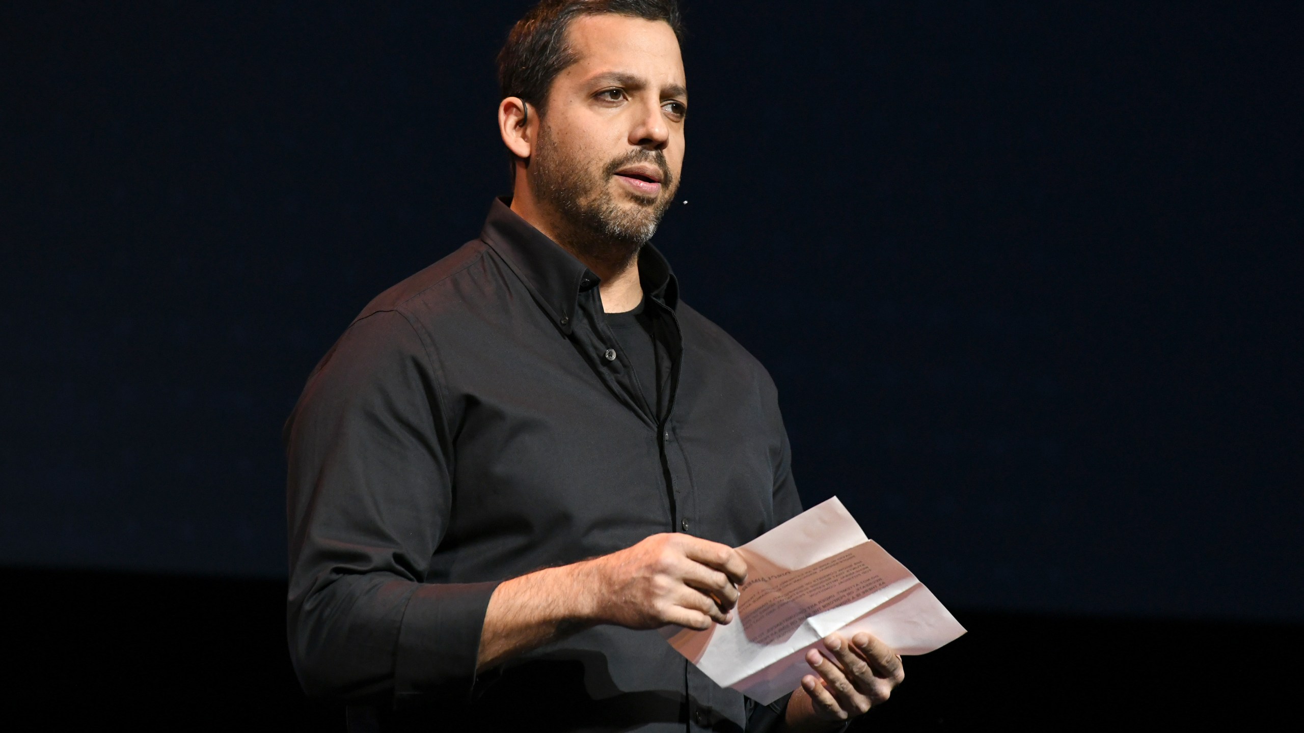 Magician David Blaine speaks during the Onward18 Conference in New York City on Oct. 24, 2018. (Credit: Craig Barritt / Getty Images)