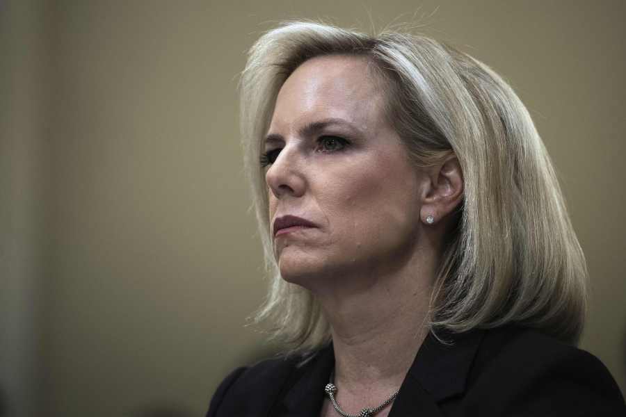 Homeland Security Secretary Kirstjen Nielsen testifies before the House Homeland Security Committee on border security on Capitol Hill in Washington, DC, March 6, 2019. (Credit: JIM WATSON/AFP/Getty Images)