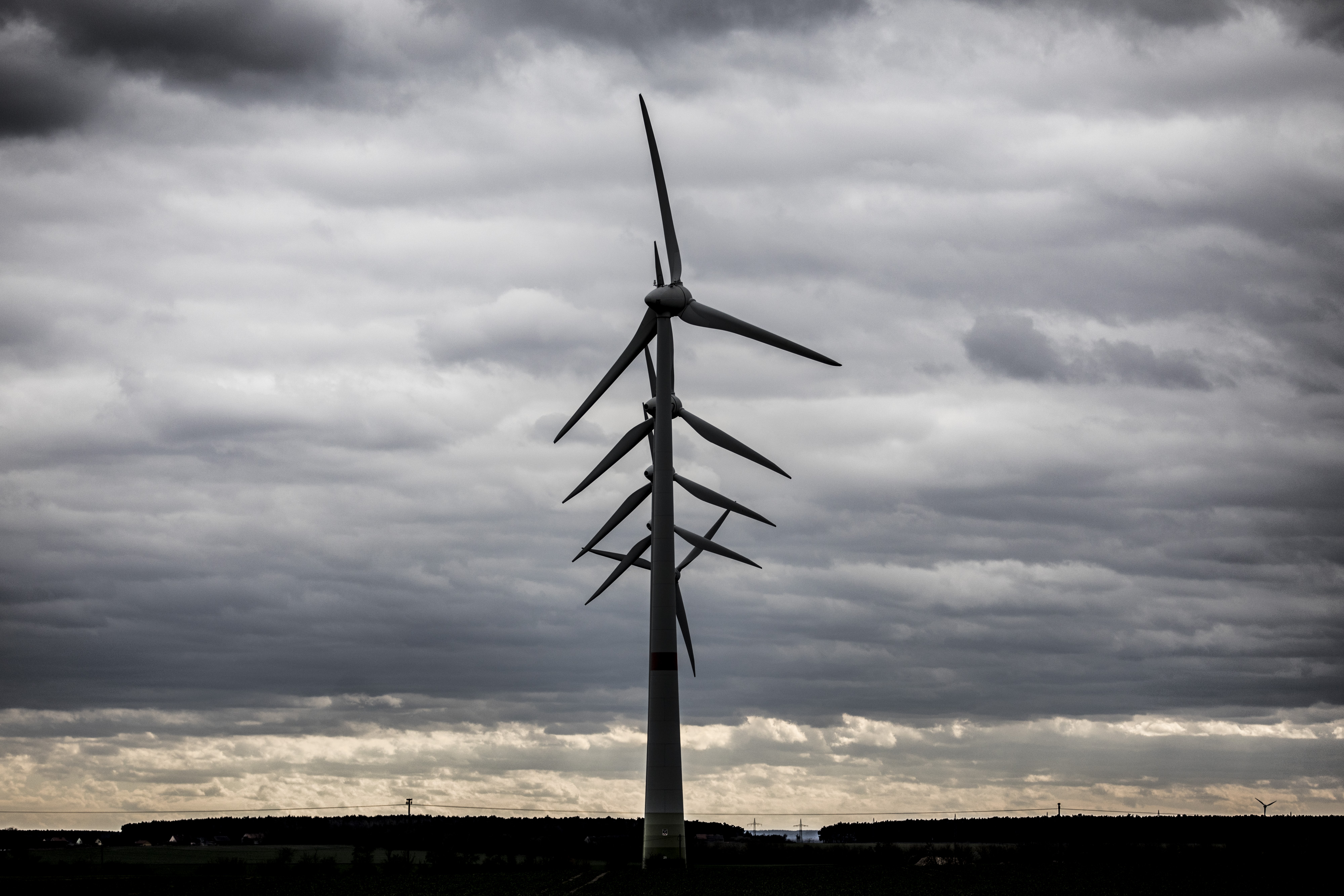 Wind turbines in a wind park are pictured on March 13, 2019. (Credit: Florian Gaertner/Photothek via Getty Images)