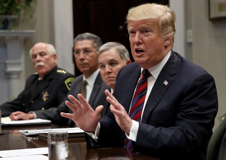 Donald Trump speaks during a briefing in the White House on March 13, 2019 in Washington, D.C. (Credit: Win McNamee/Getty Images)