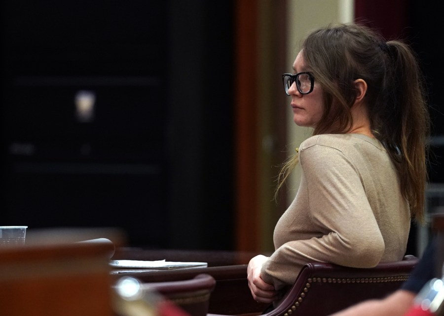 Anna Sorokin better known as Anna Delvey, 28, is seen in the courtroom during her trial at the New York State Supreme Court in New York on April 11, 2019. (Credit: Timothy A. Clary/AFP/Getty Images)