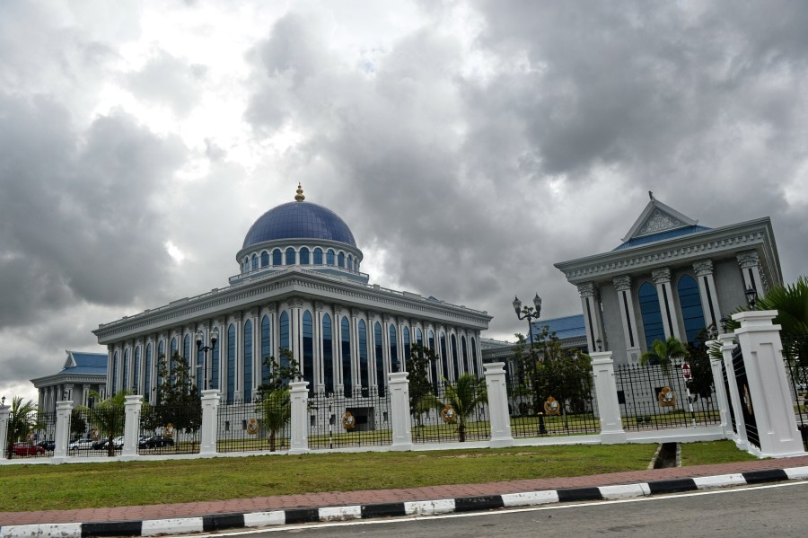 A Brunei parliament building is seen in the capital city Bandar Seri Begawan on April 26, 2013. (Credit: ROSLAN RAHMAN/AFP/Getty Images)