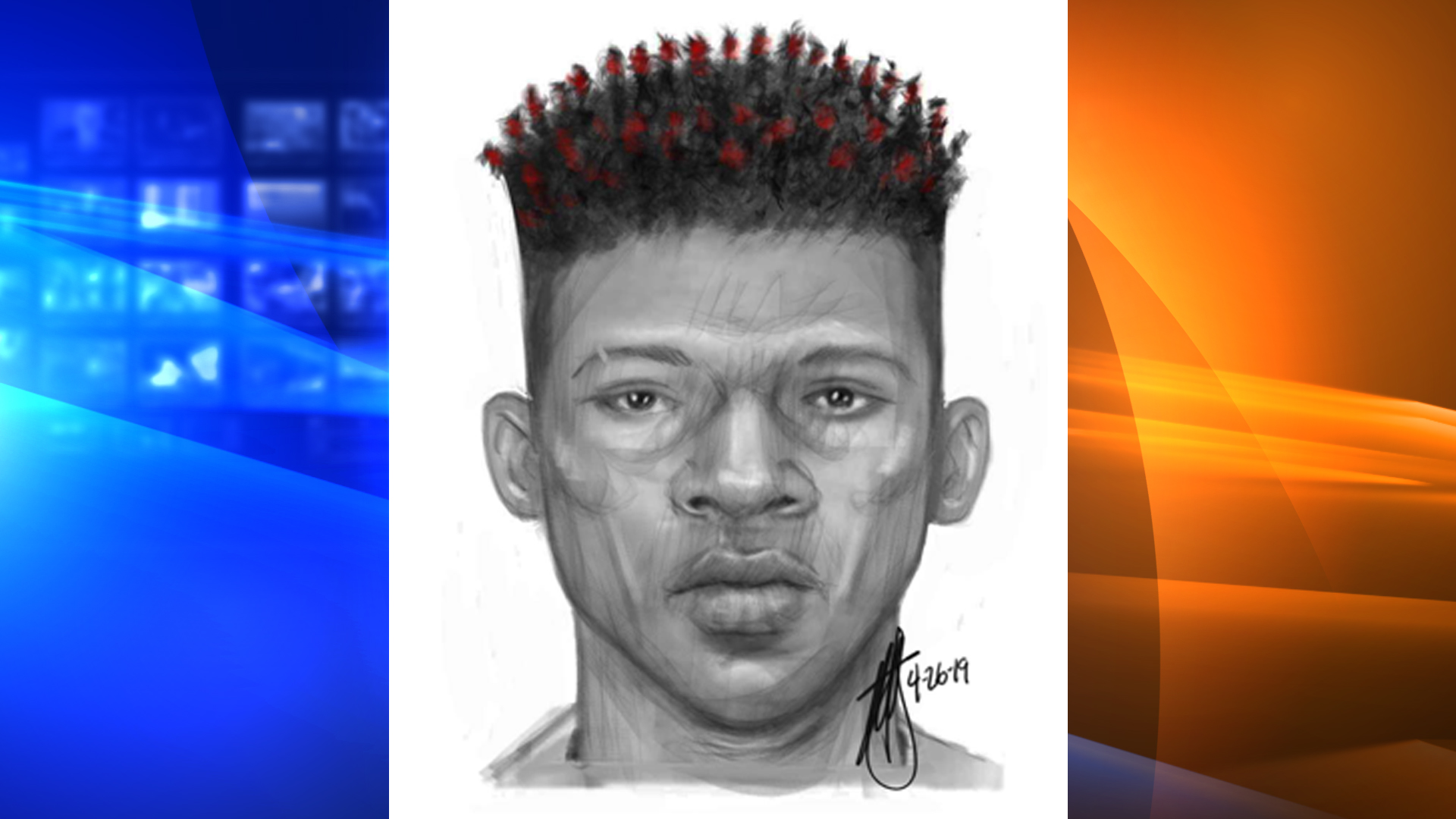 Police are seeking the man pictured in this sketch in connection with the attempted kidnapping of a girl in front of an elementary school in L.A.'s Mid-City area on April 25, 2019. (Credit: Los Angeles Police Department)