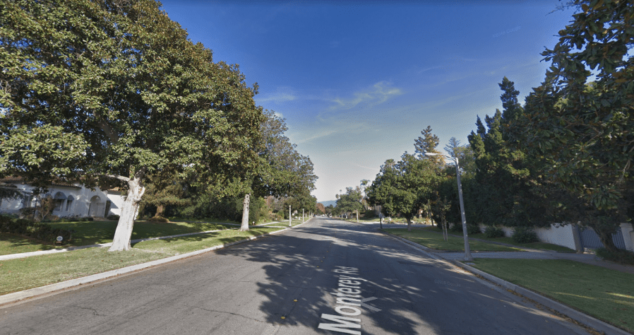 The 3400 block of Monterey Road in San Marino is seen in a Google Maps Street View image on April 29, 2019.