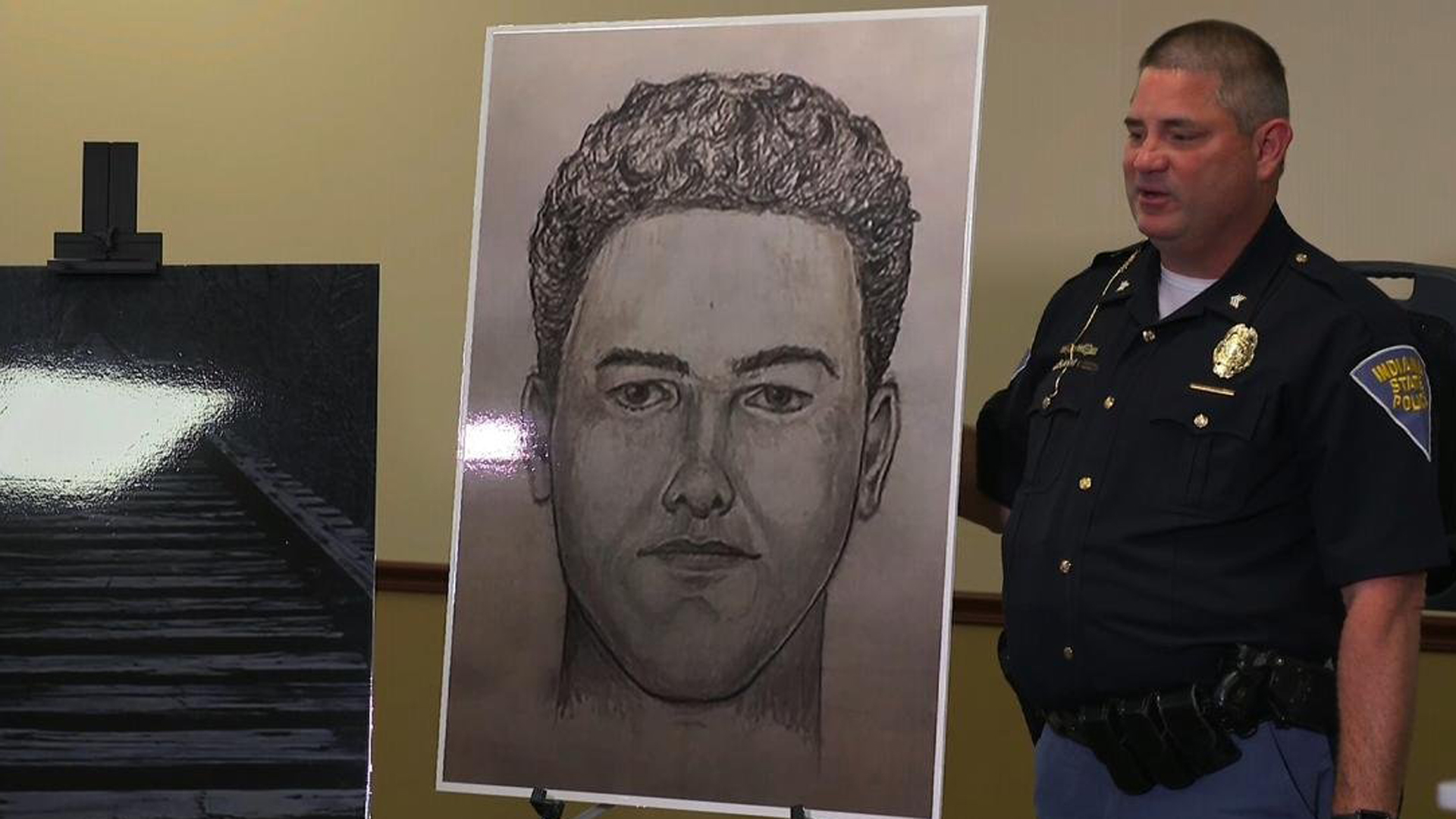 Indiana State Police released a new sketch as the search continued for the man who killed Libby German and Abby Williams in 2017. (Credit: CNN)