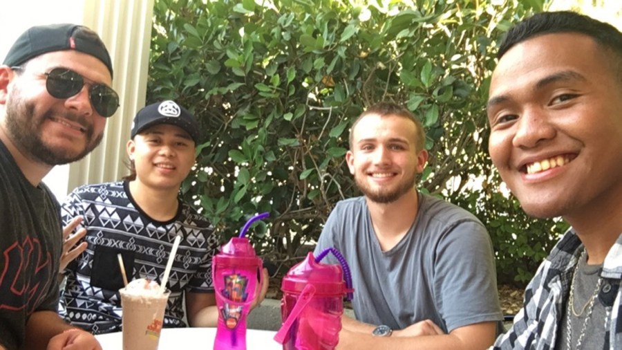 Joshua Serquina, second from left, and Kyle Towai, far right, are seen with friends Nico and Joey in an image posted to a GoFundMe page.