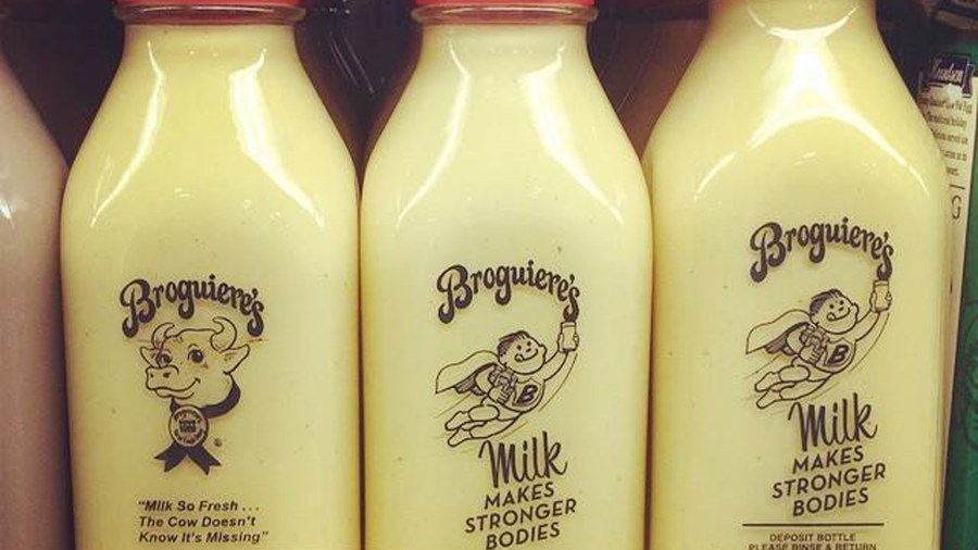 Milk from Broguiere’s Dairy is seen in an image tweeted by Gelson's Markets in 2014.