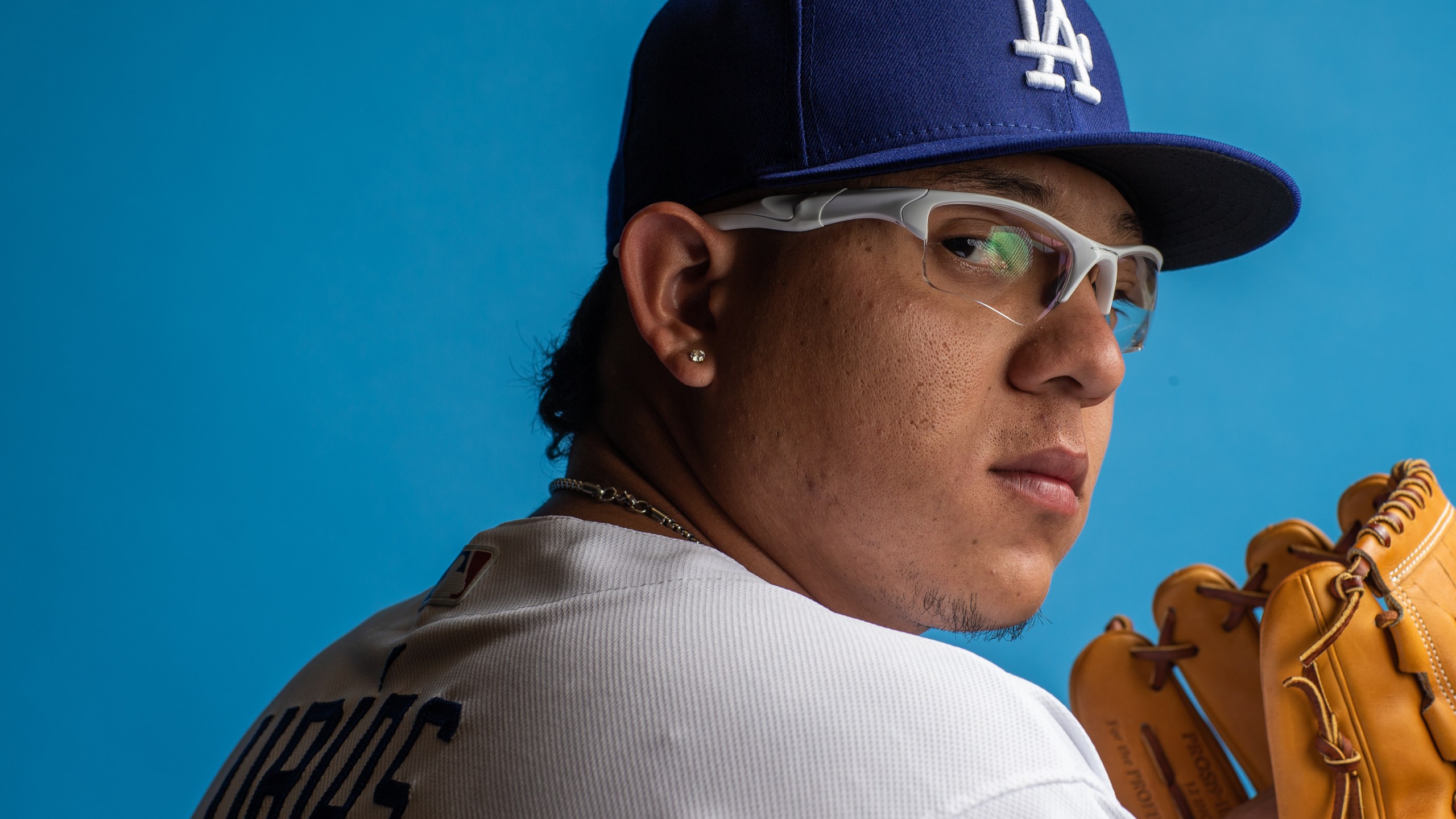 Julio Urias of the Los Angeles Dodgers poses for a portrait during photo day at Camelback Ranch on Feb. 20, 2019 in Glendale, Arizona. (Credit: Rob Tringali/Getty Images)