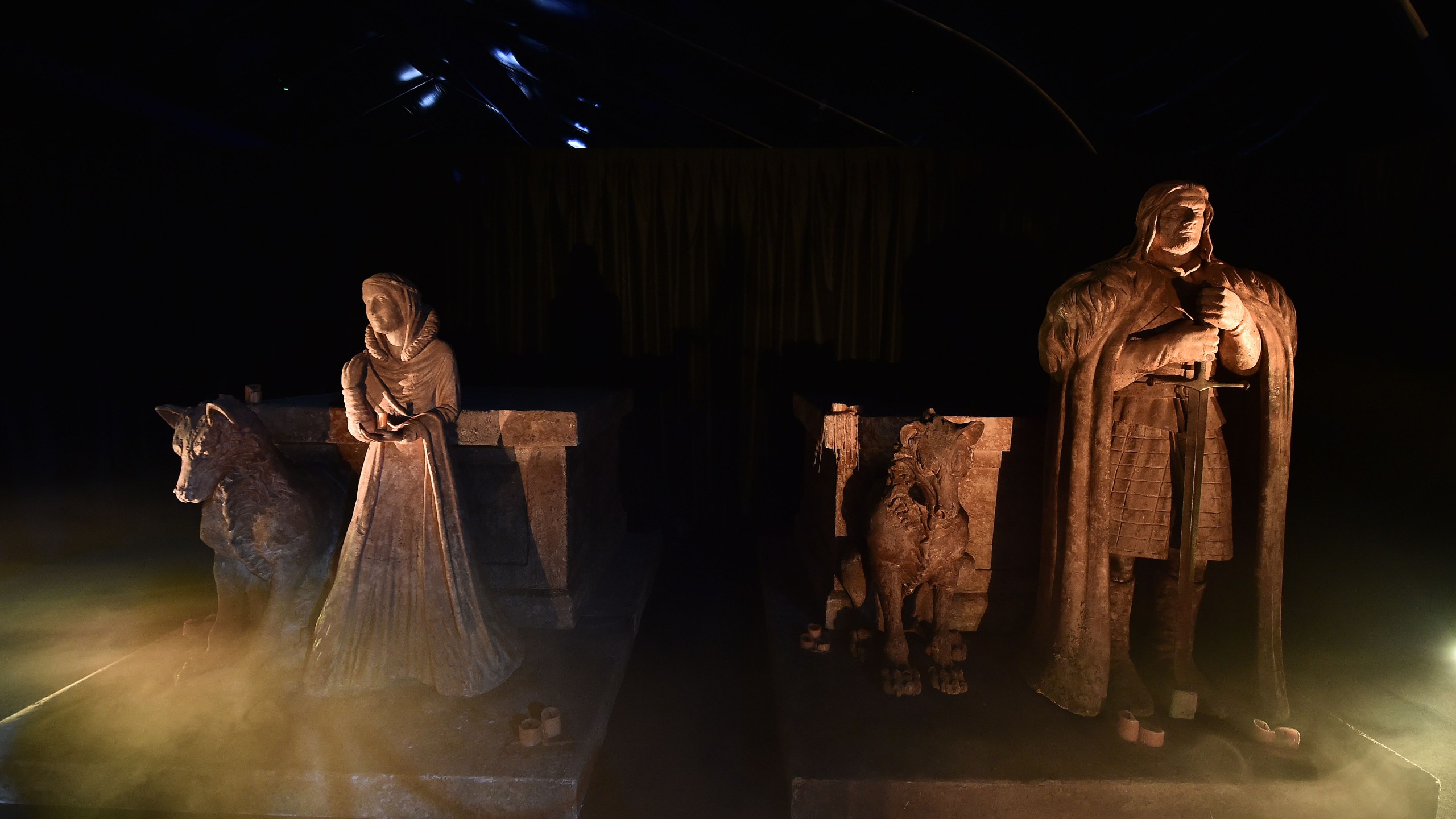 Props can be seen on display at the Game Of Thrones: The Touring Exhibition press launch at Titanic Exhibition Centre on April 10, 2019 in Belfast, Northern Ireland. (Credit: Charles McQuillan/Getty Images)